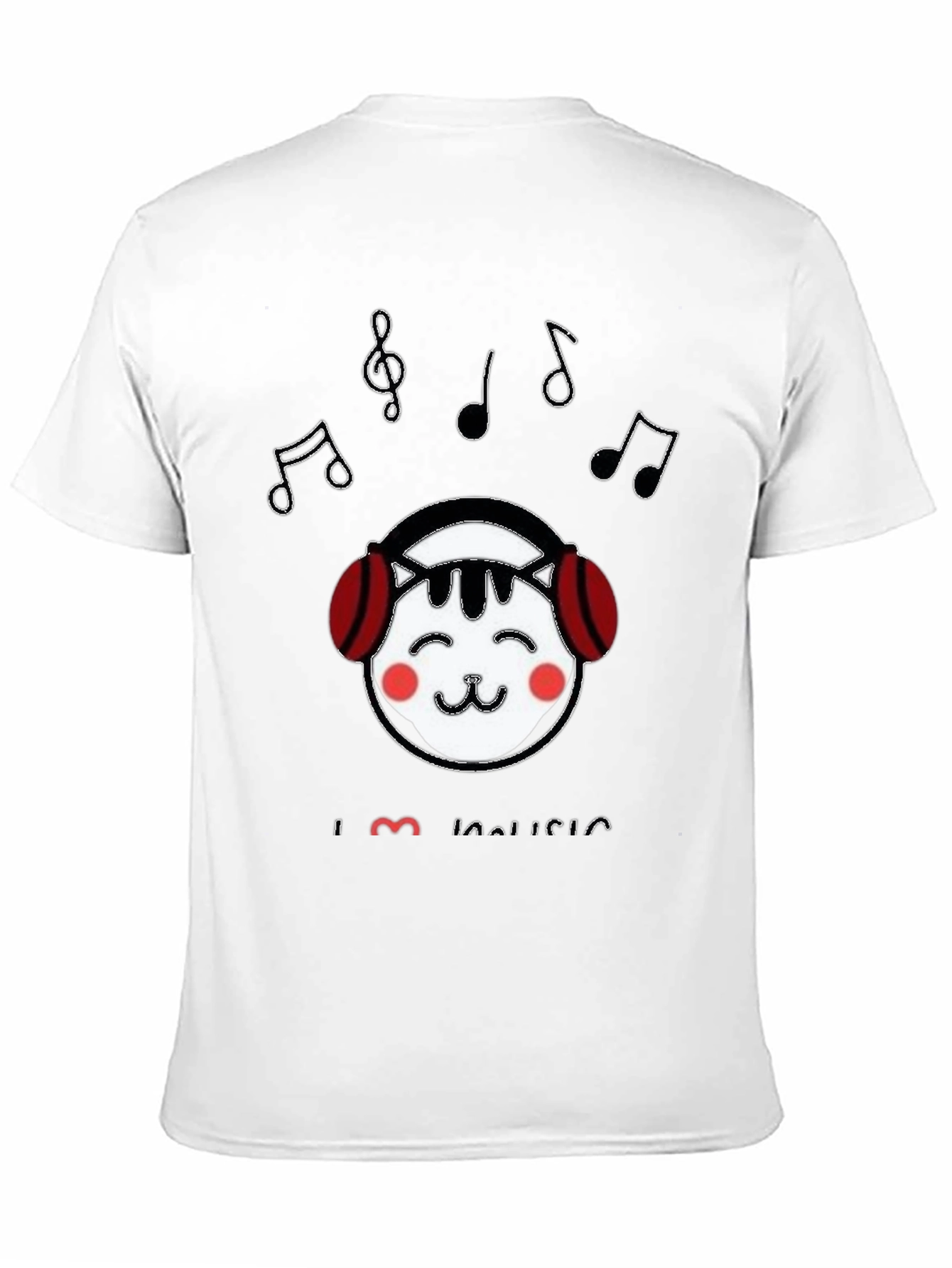 I Love Music Cat T-Shirt