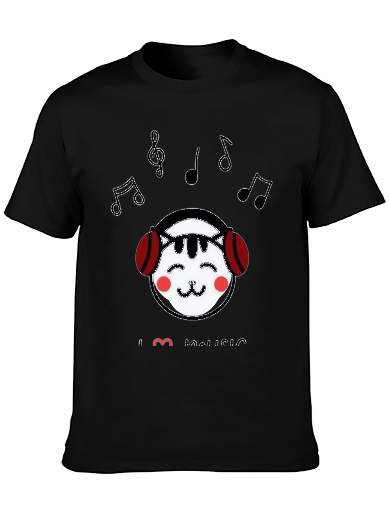 I Love Music Cat T-Shirt
