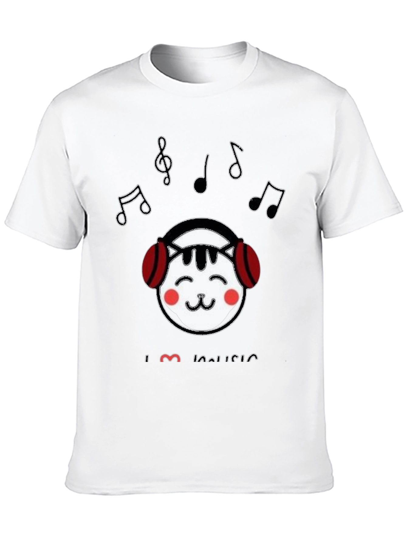 I Love Music Cat T-Shirt