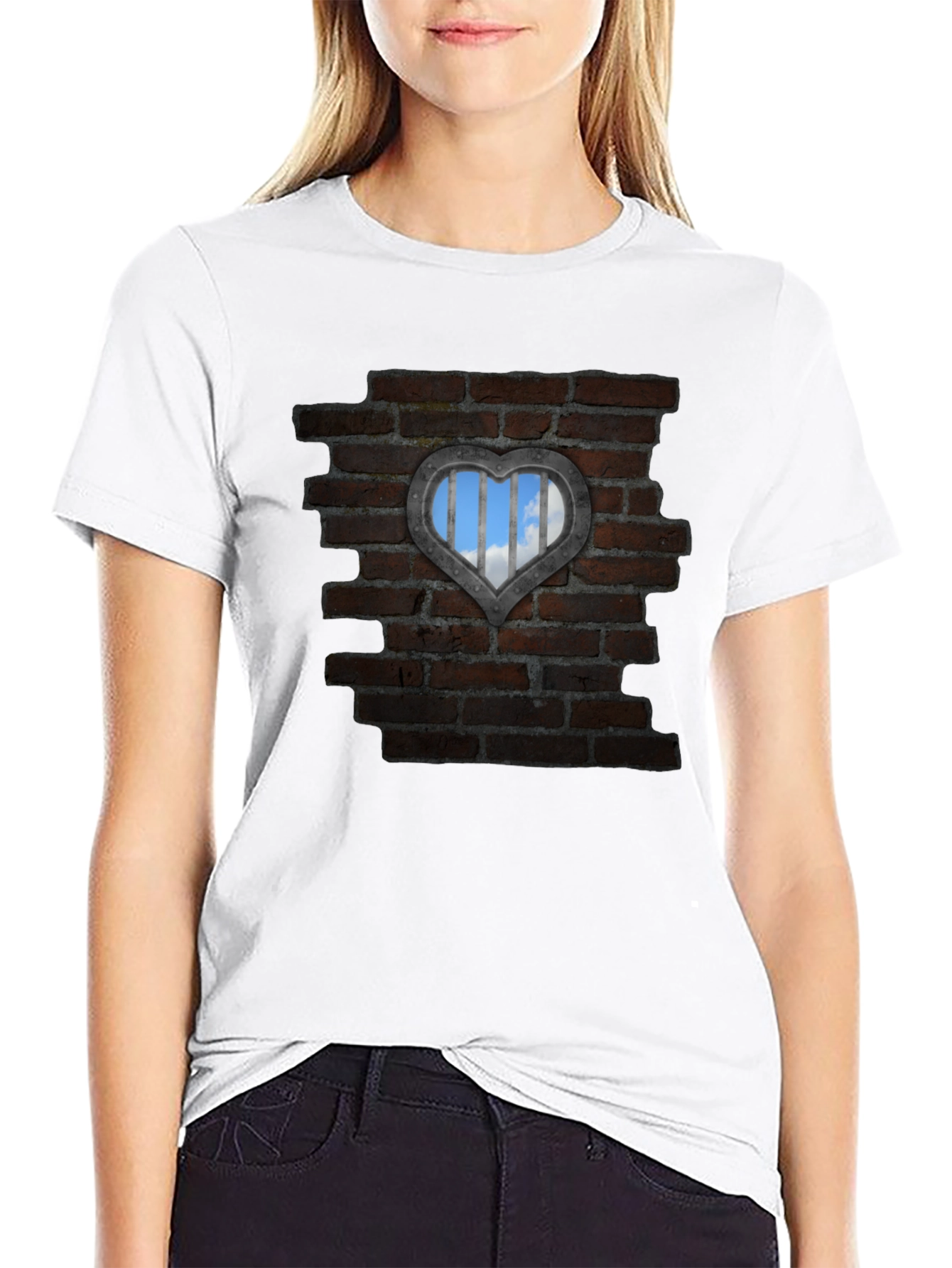Heart Brick Wall T-Shirt