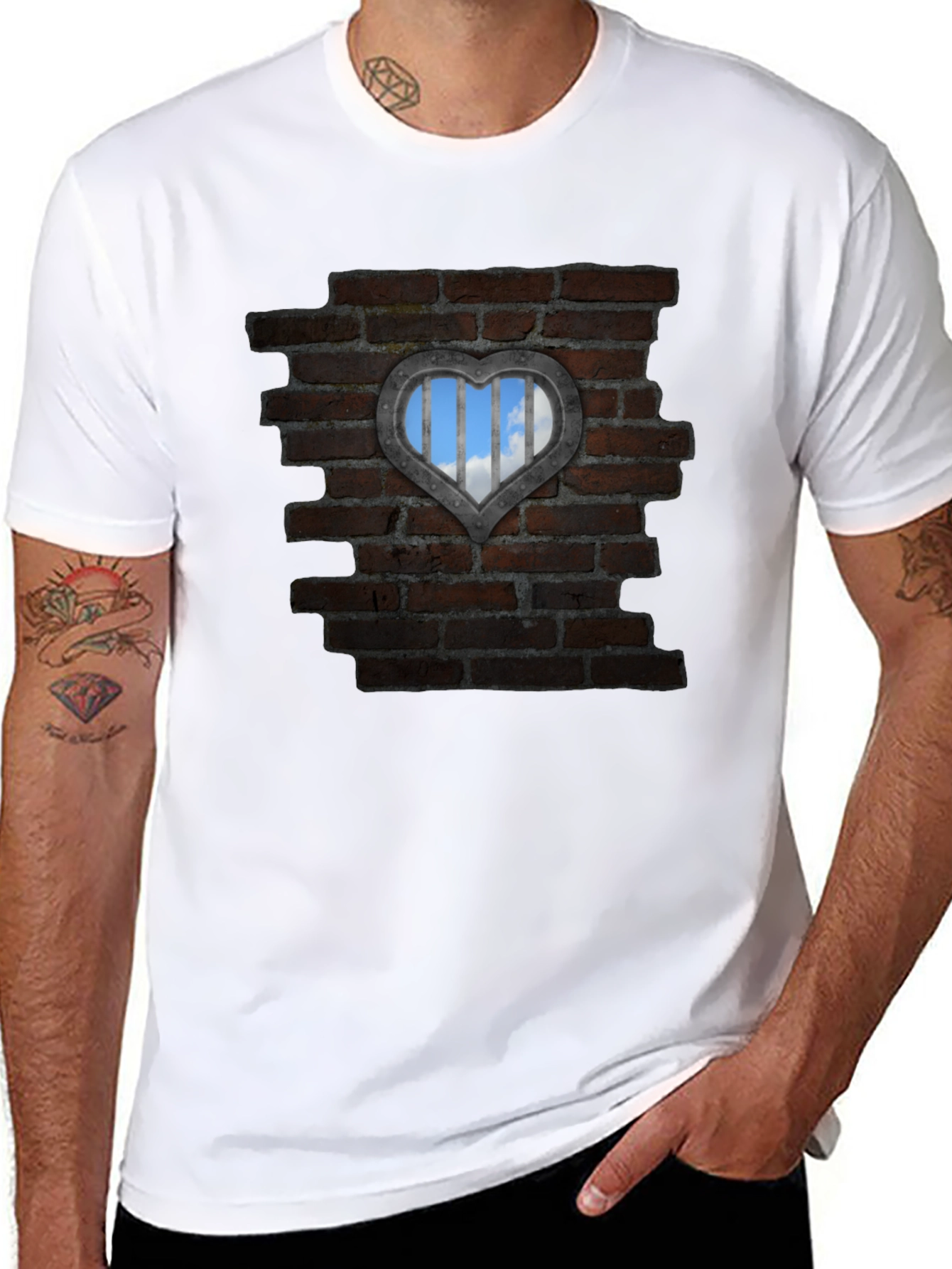 Heart Brick Wall T-Shirt