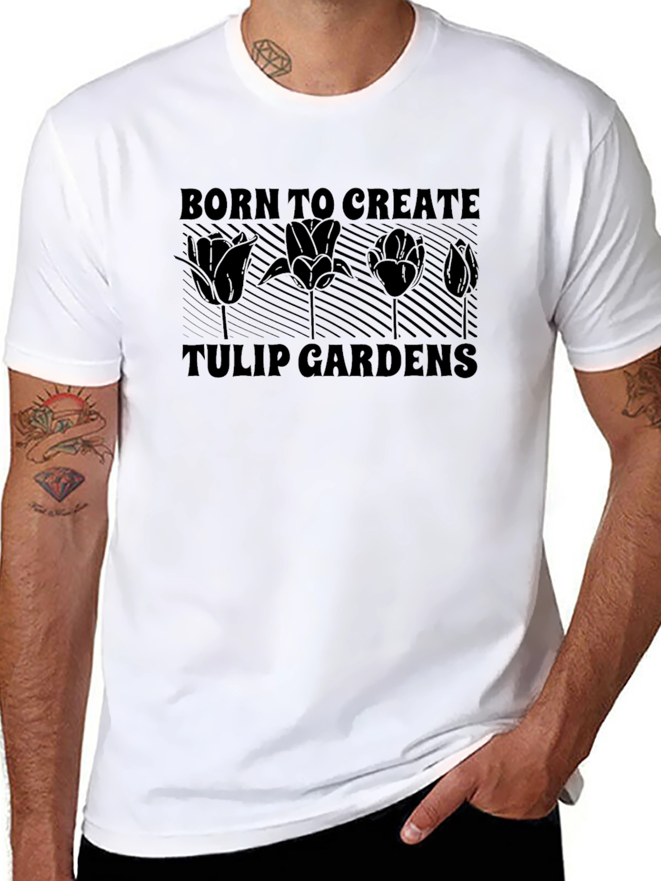 Born to Create Tulip Gardens T-Shirt