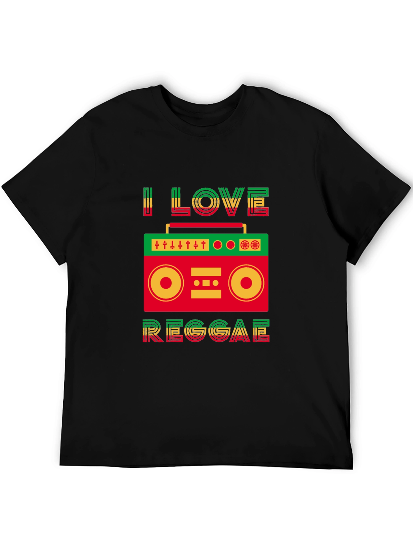 I Love Reggae Graphic Tee - Jamaican Music T-Shirt