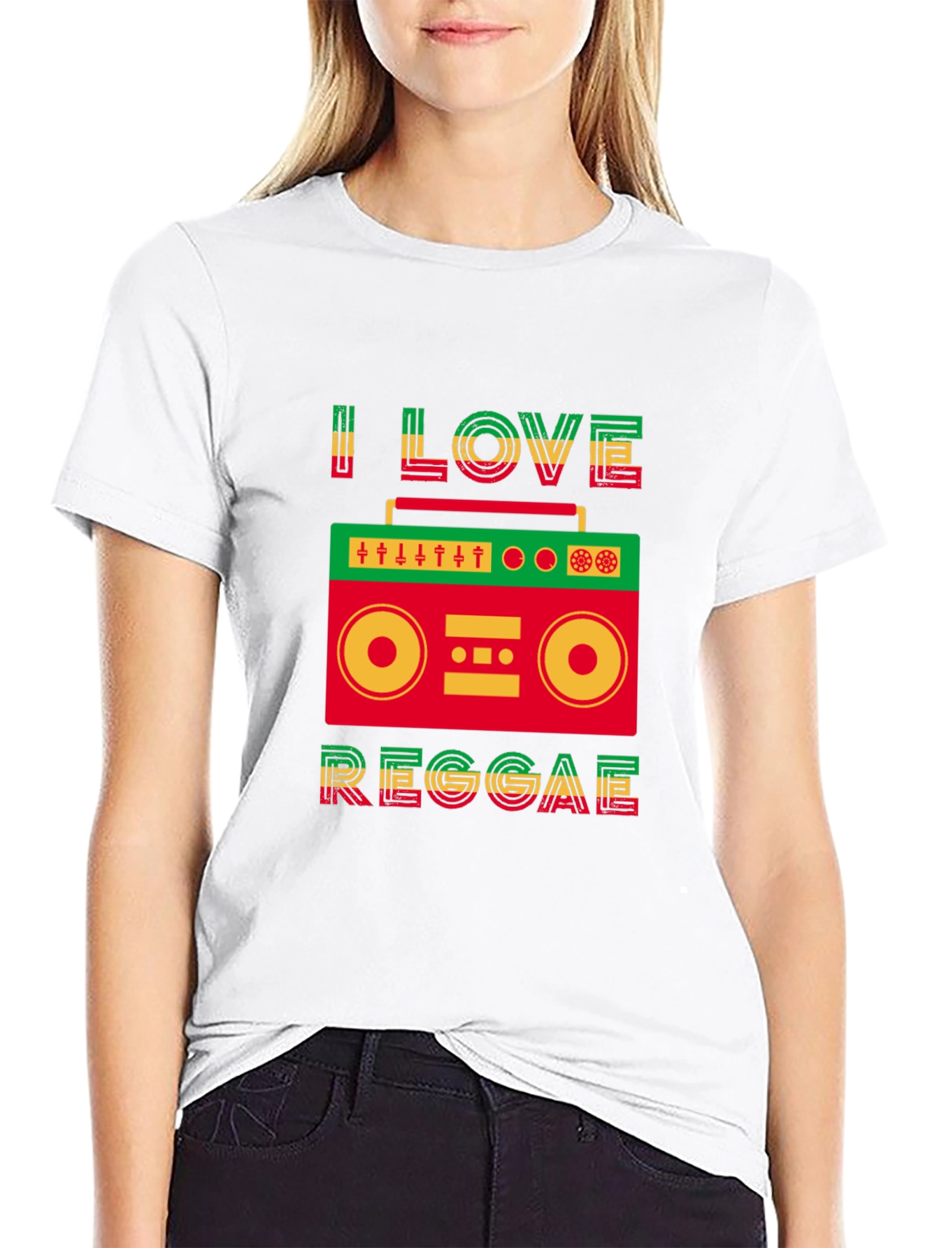 I Love Reggae Graphic Tee - Jamaican Music T-Shirt