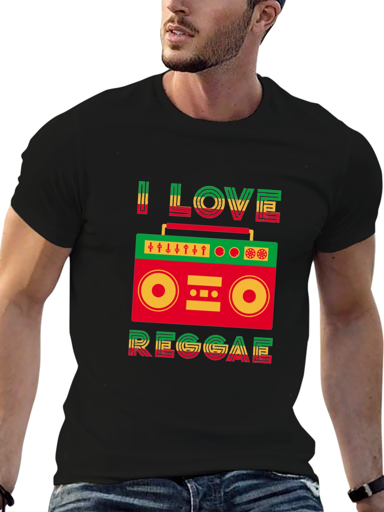 I Love Reggae Graphic Tee - Jamaican Music T-Shirt