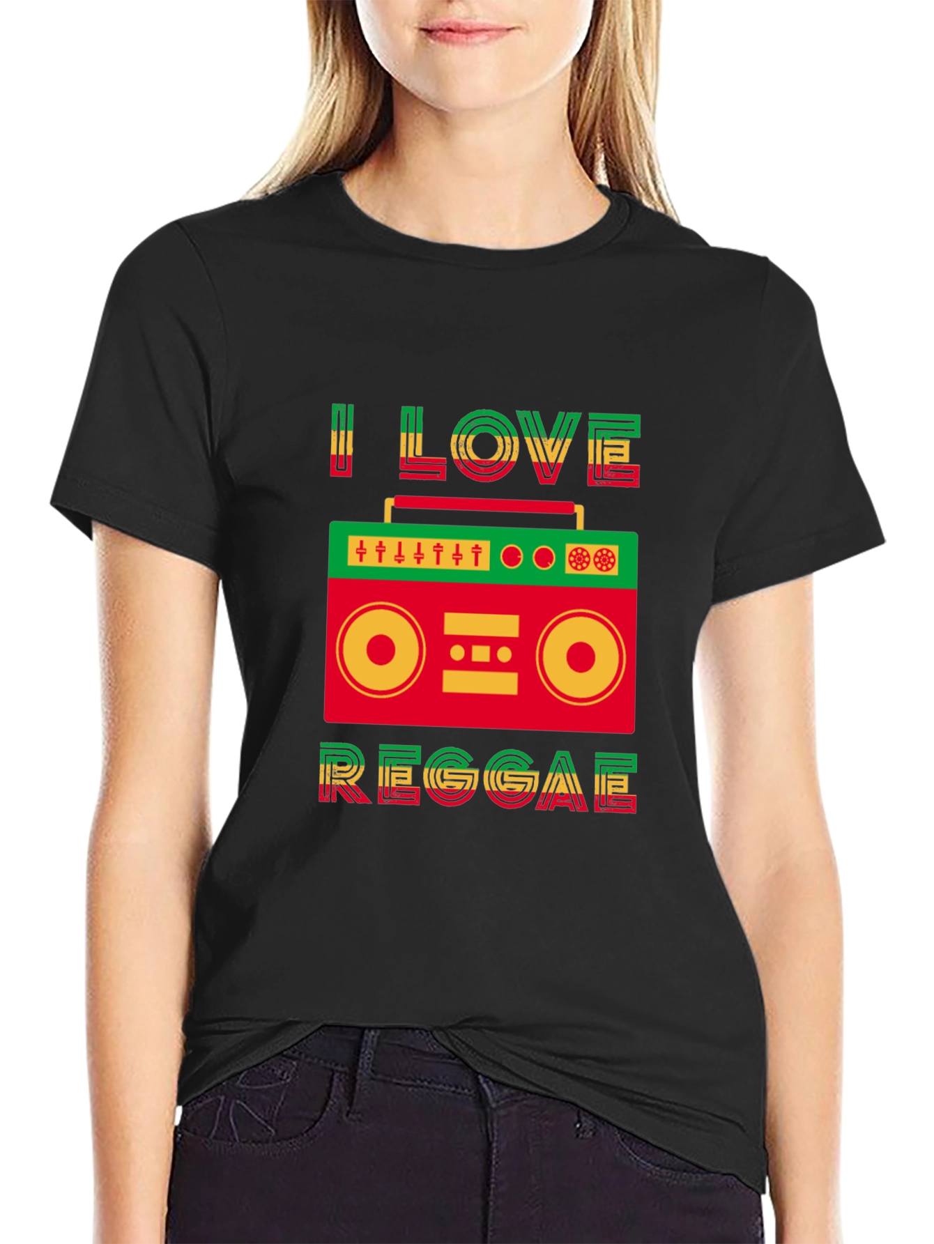 I Love Reggae Graphic Tee - Jamaican Music T-Shirt