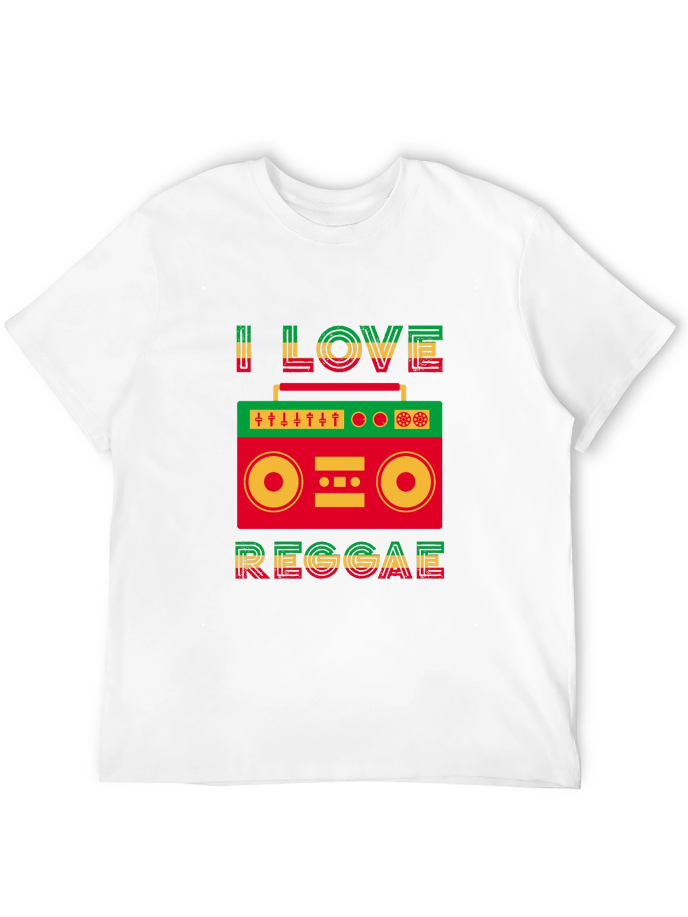 I Love Reggae Graphic Tee - Jamaican Music T-Shirt