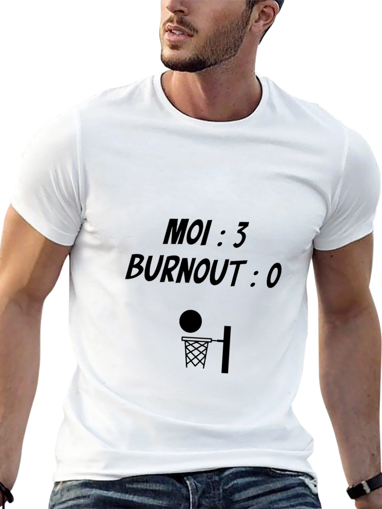 Moi 3 Burnout 0 Basketball Graphic Tee