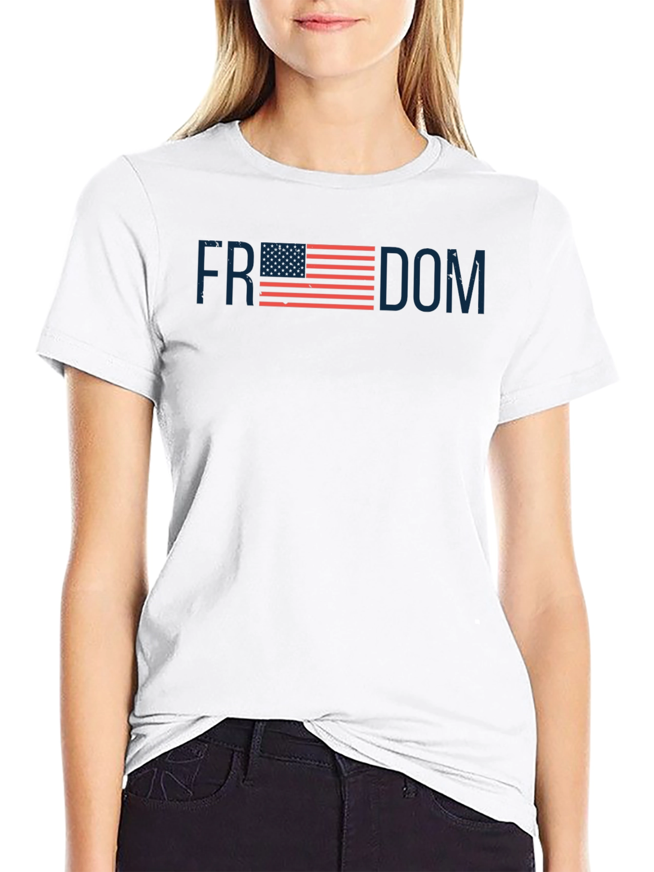 Freedom USA Flag Graphic T-Shirt