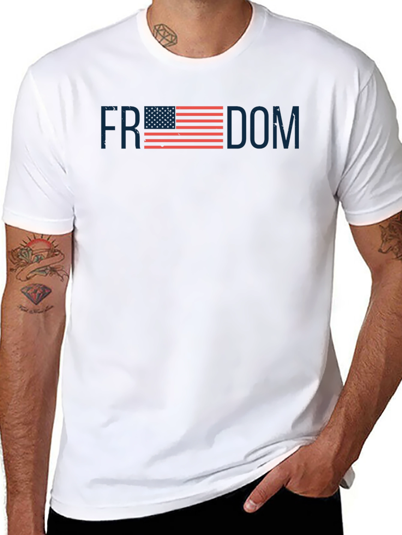 Freedom USA Flag Graphic T-Shirt
