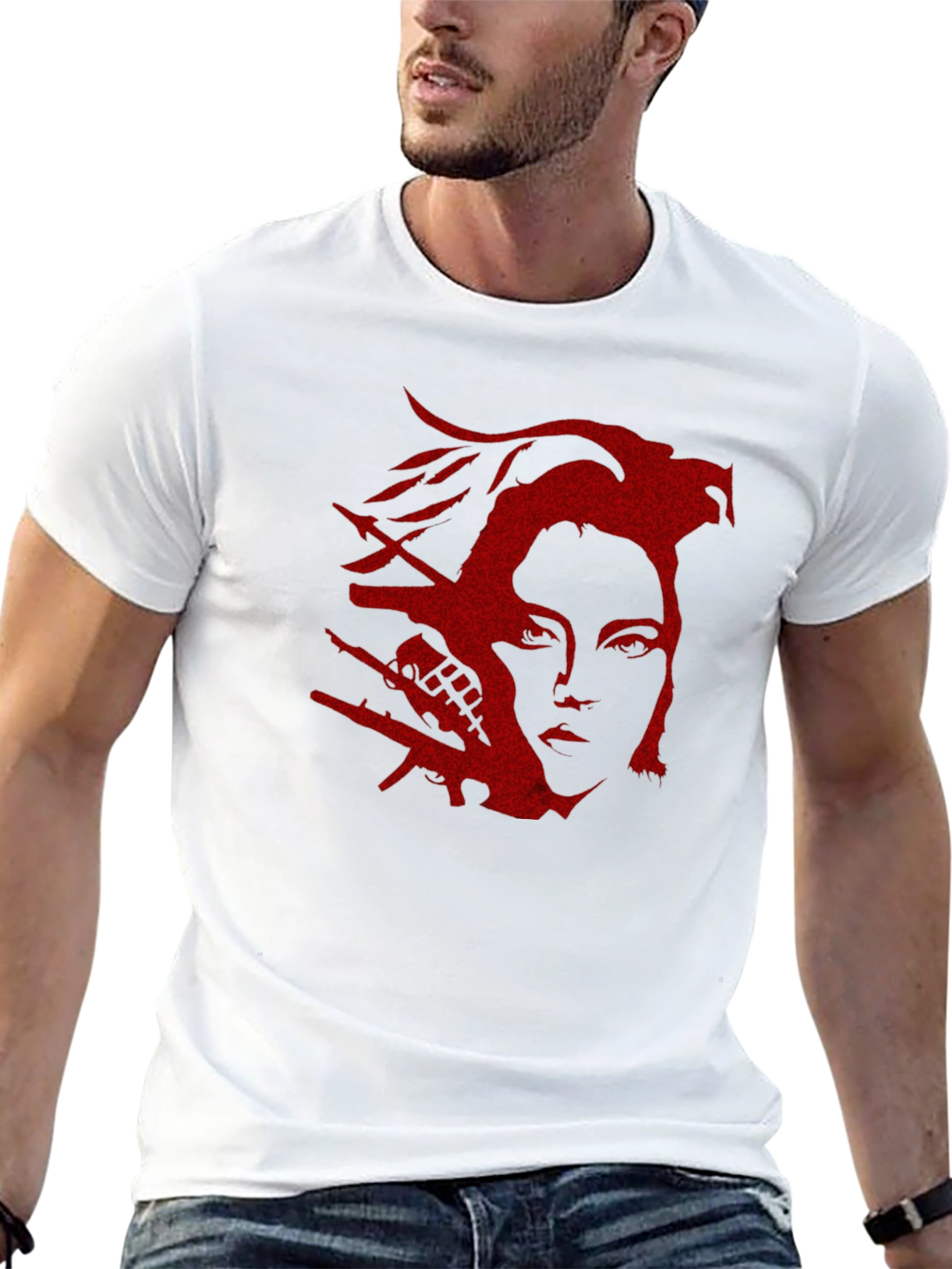 Red Graphic Print T-Shirt