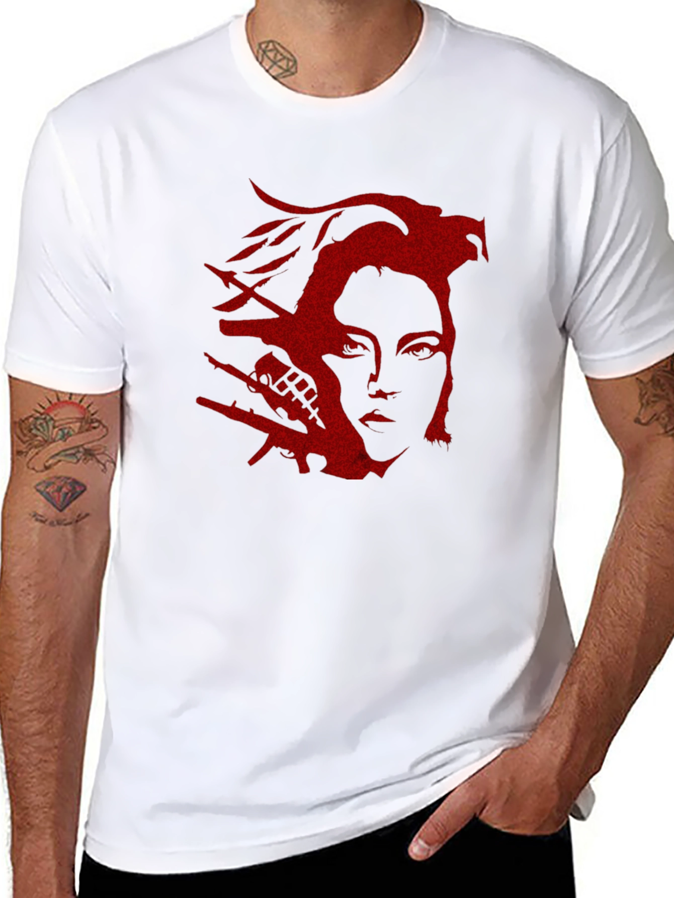 Red Graphic Print T-Shirt