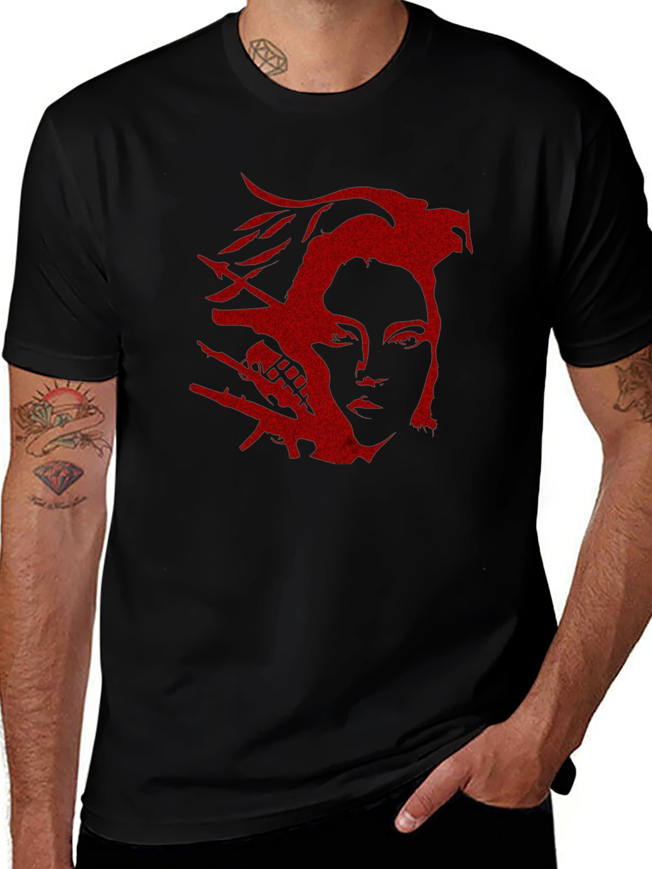 Red Graphic Print T-Shirt