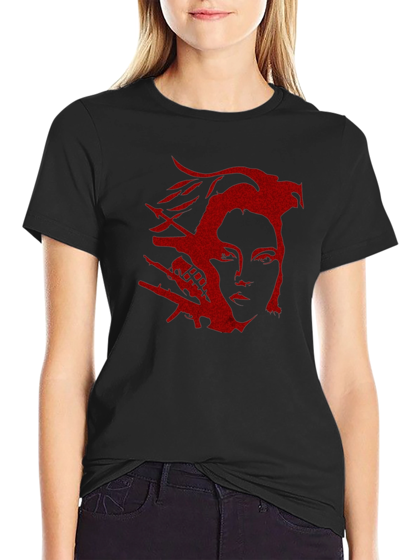 Red Graphic Print T-Shirt