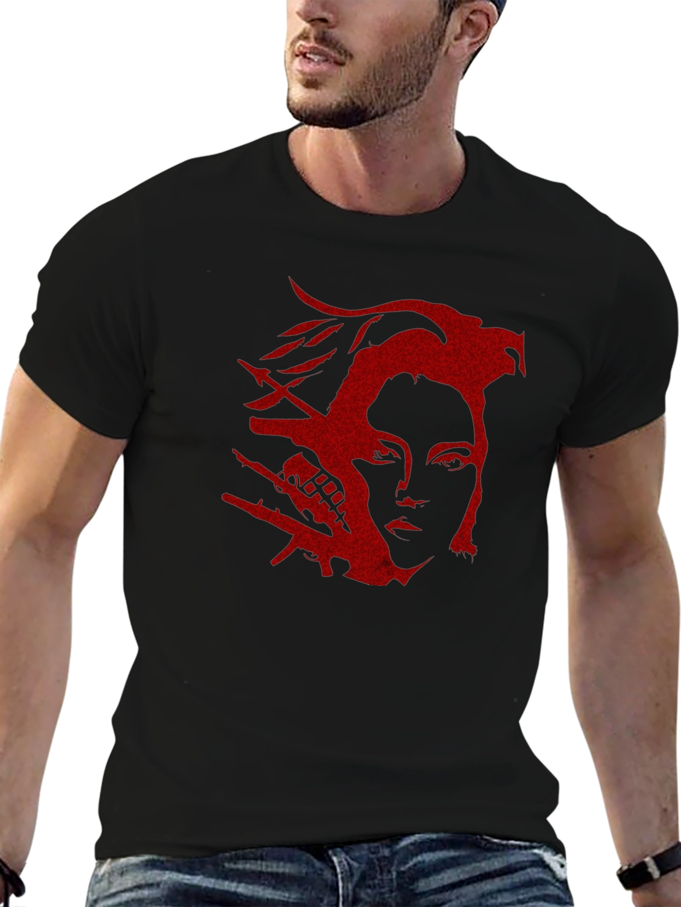 Red Graphic Print T-Shirt