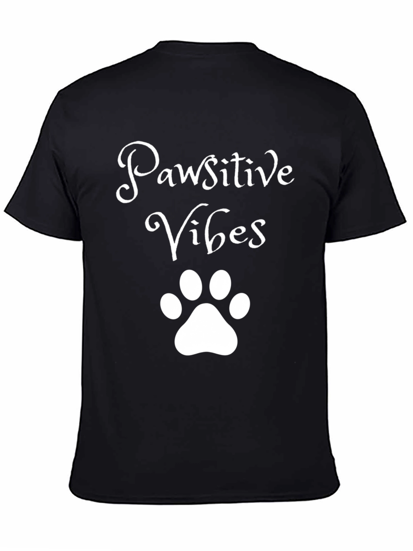 Pawsitive Vibes Black Graphic Tee