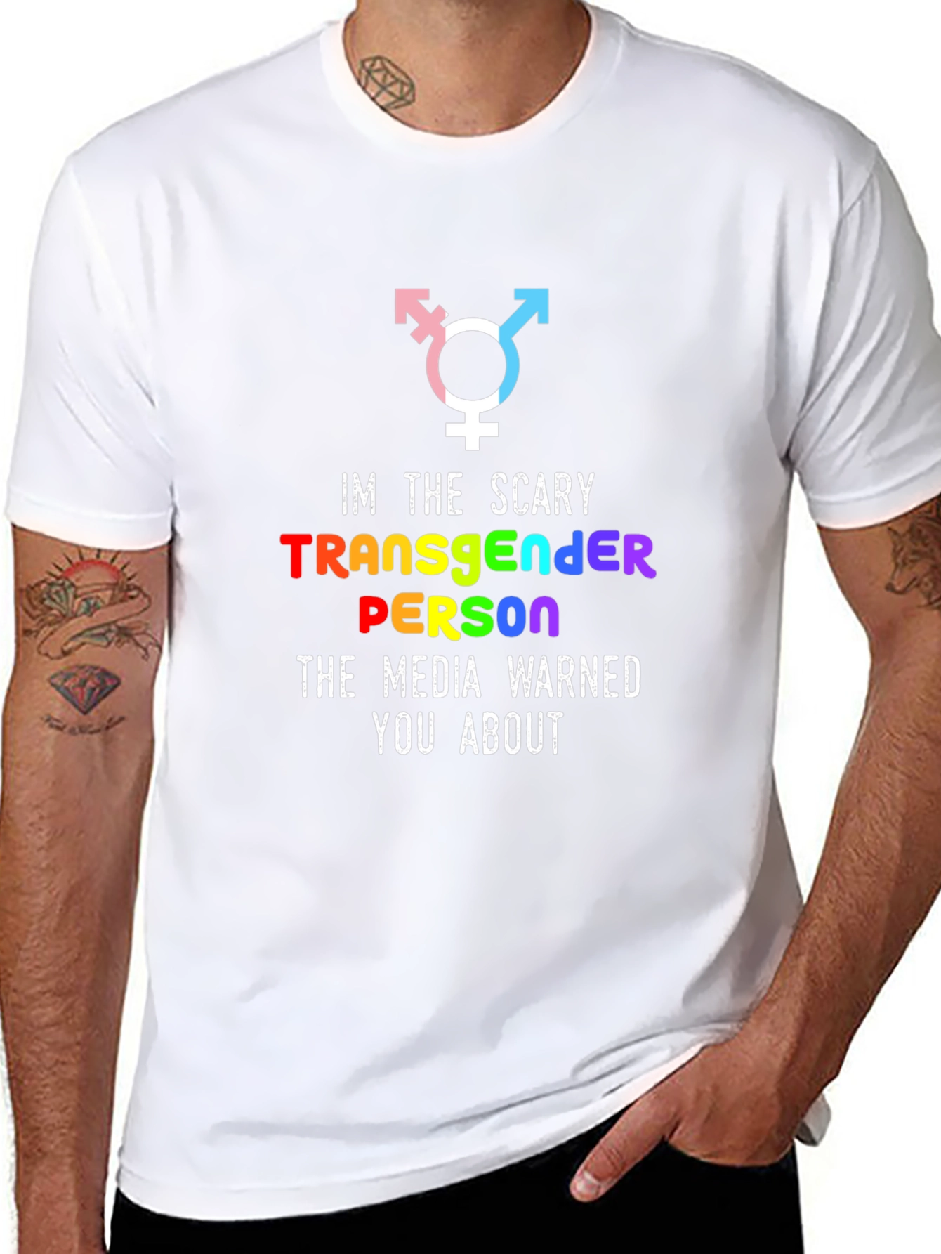 Scary Transgender Person Graphic T-Shirt