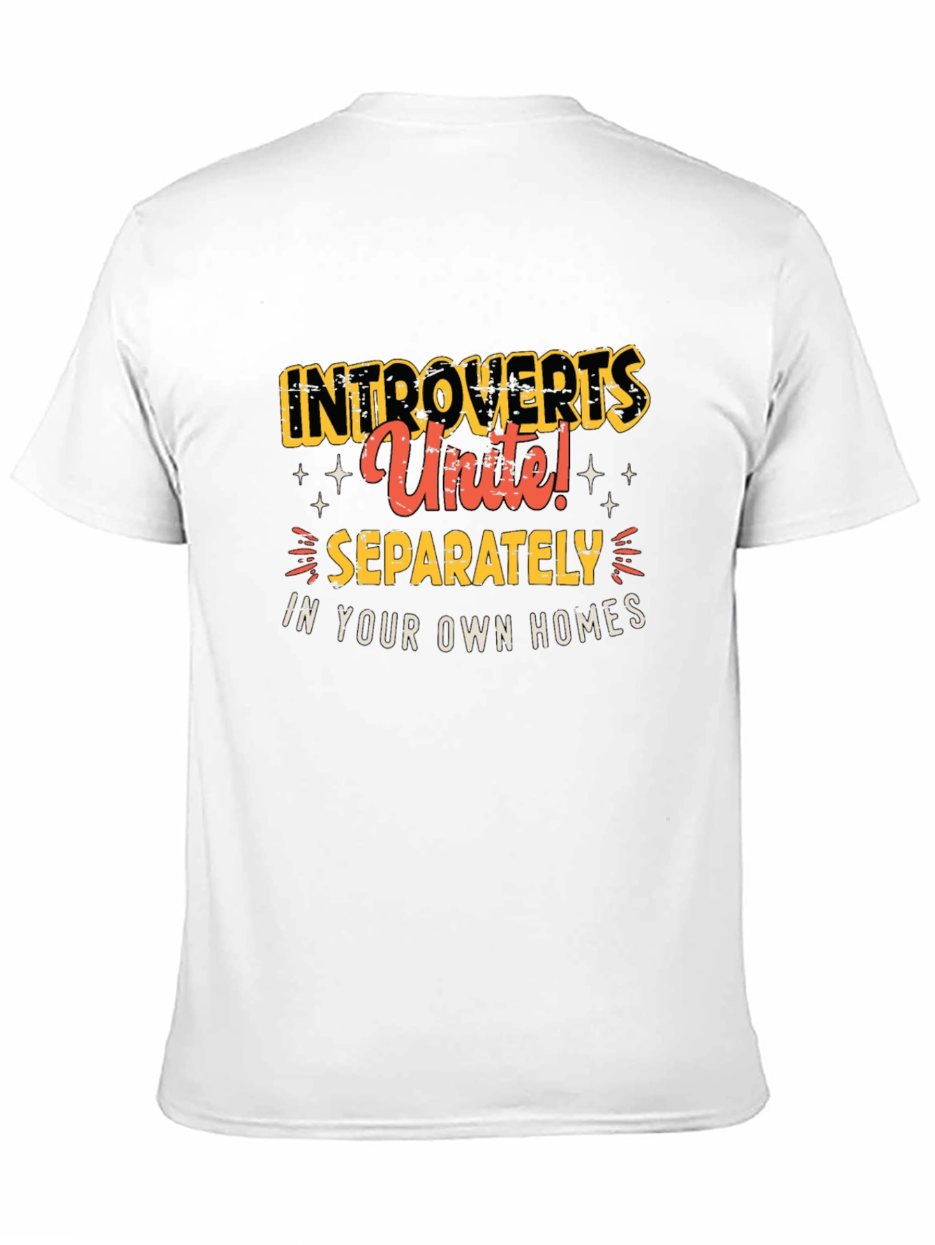 Introvert Unite T-Shirt - Black Crew Neck Tee