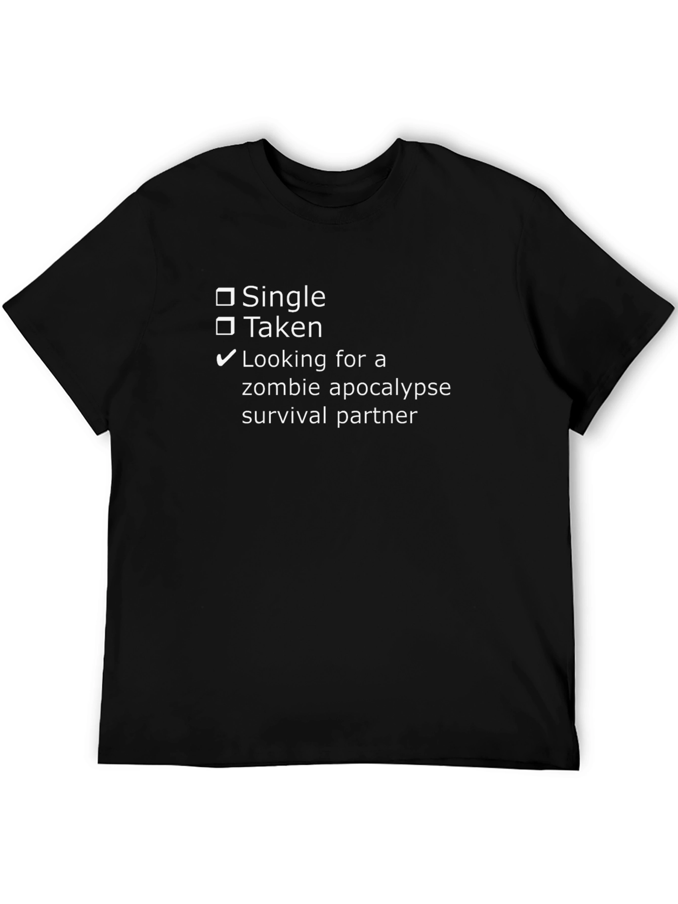 Zombie Apocalypse Survival Partner T-Shirt - Black