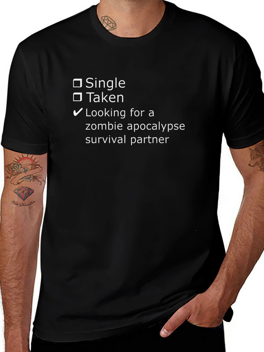 Zombie Apocalypse Survival Partner T-Shirt - Black