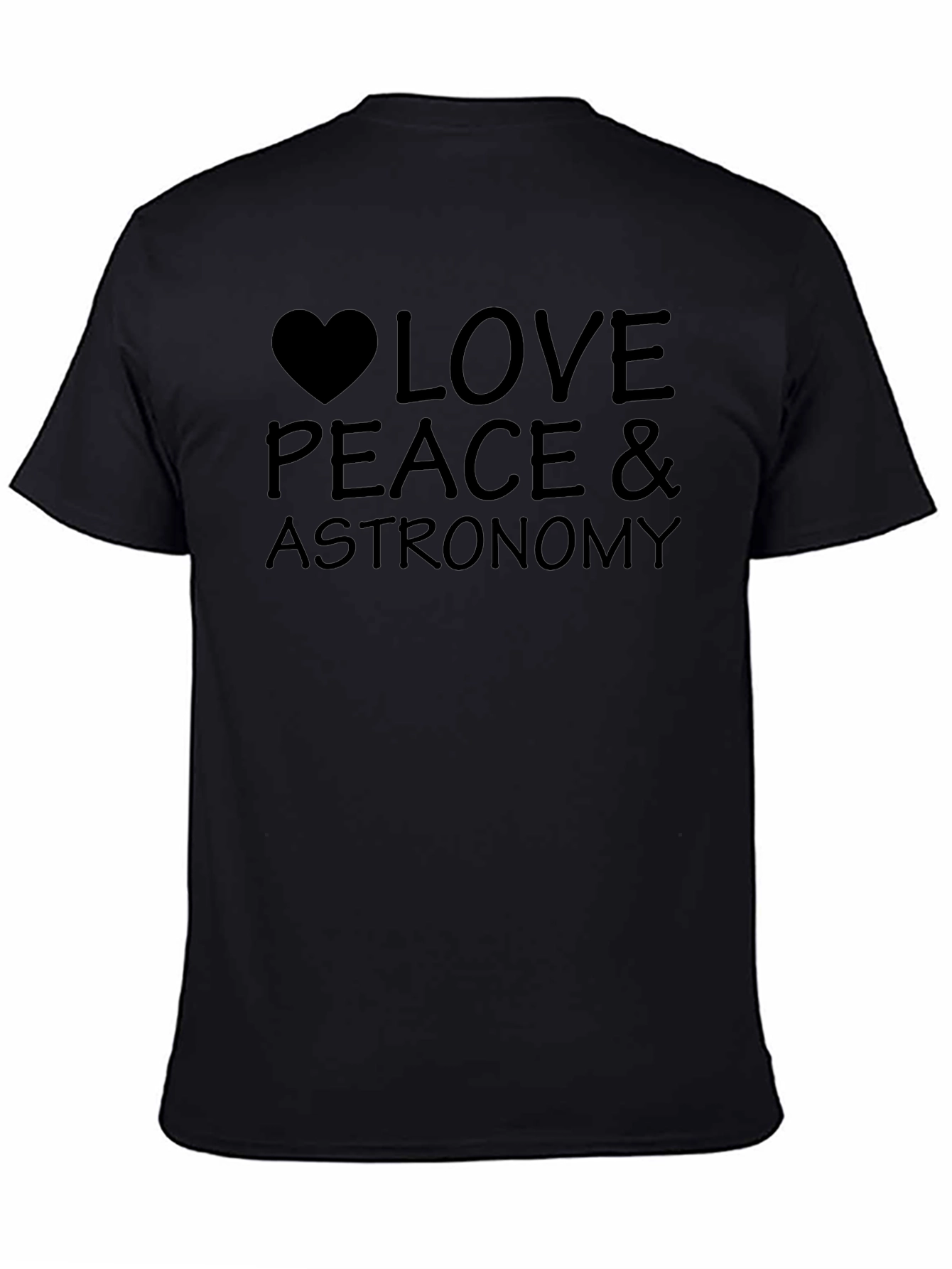 Love Peace & Astronomy Black T-Shirt