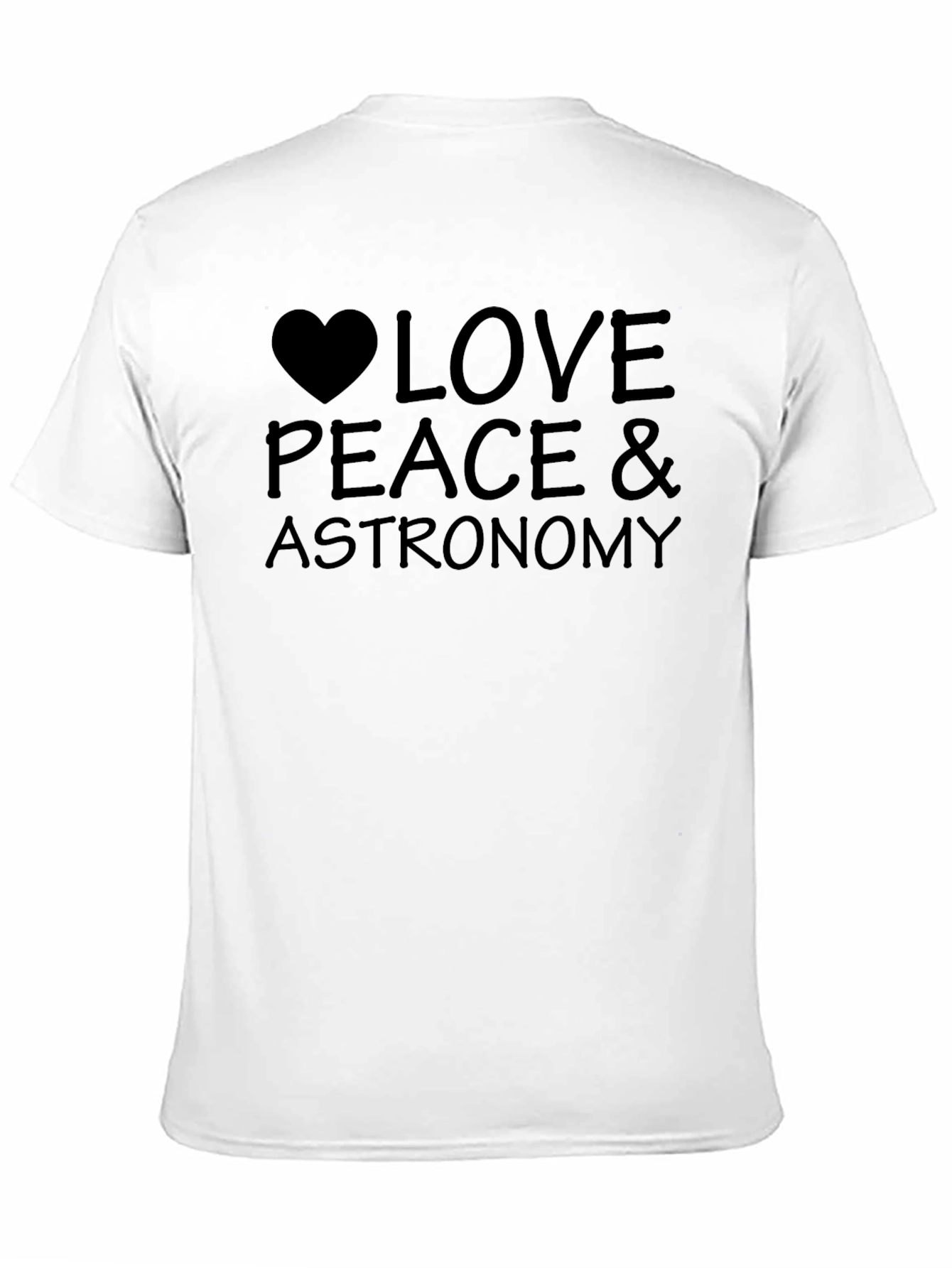 Love Peace & Astronomy Black T-Shirt