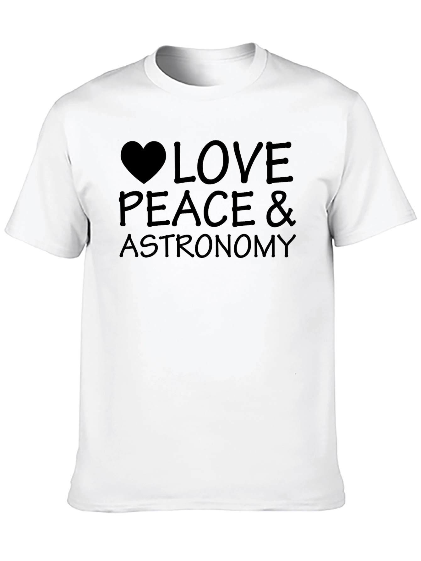 Love Peace & Astronomy Black T-Shirt