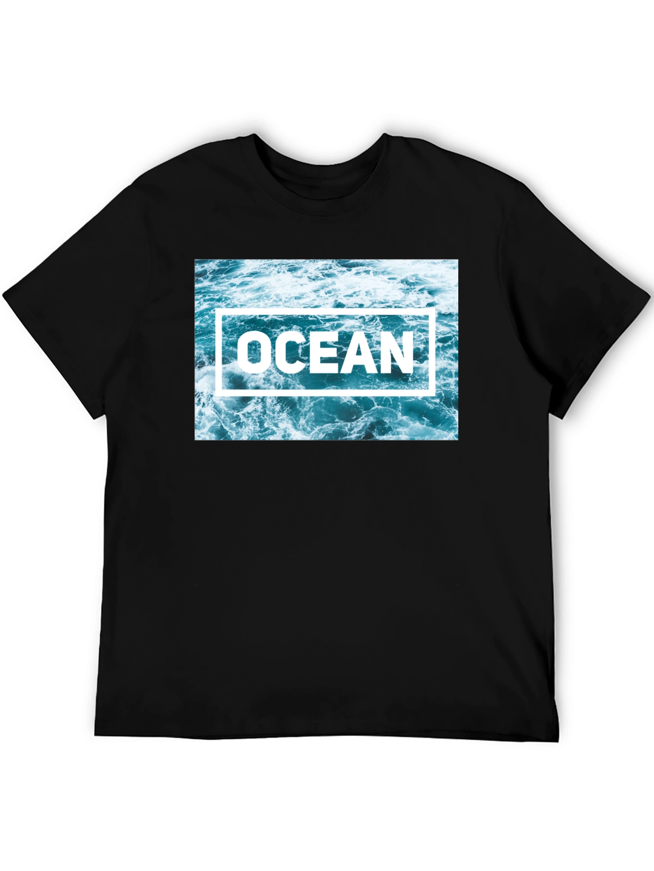 Ocean Waves Graphic Tee - Black