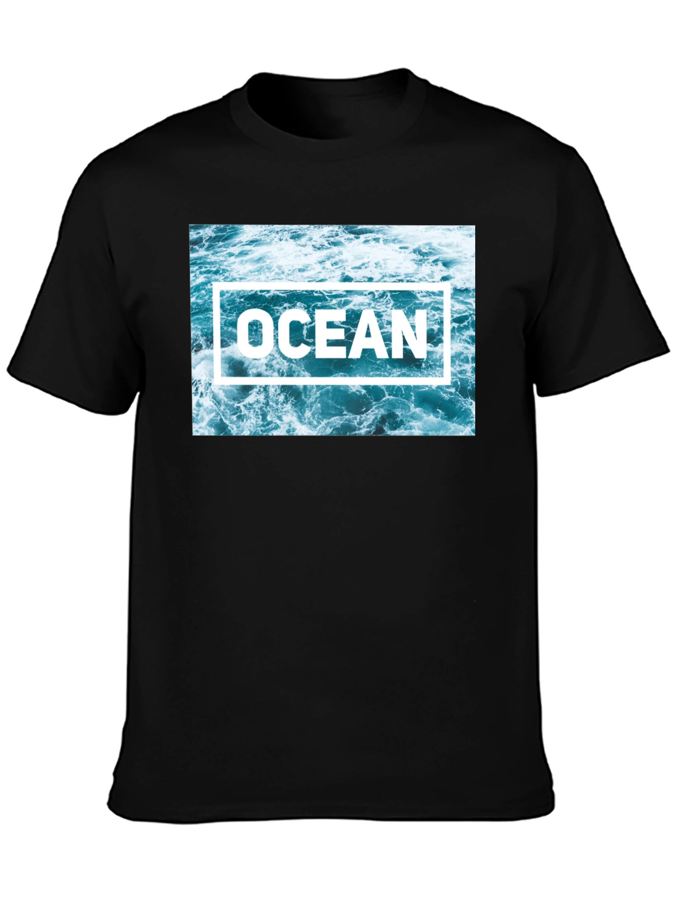 Ocean Waves Graphic Tee - Black