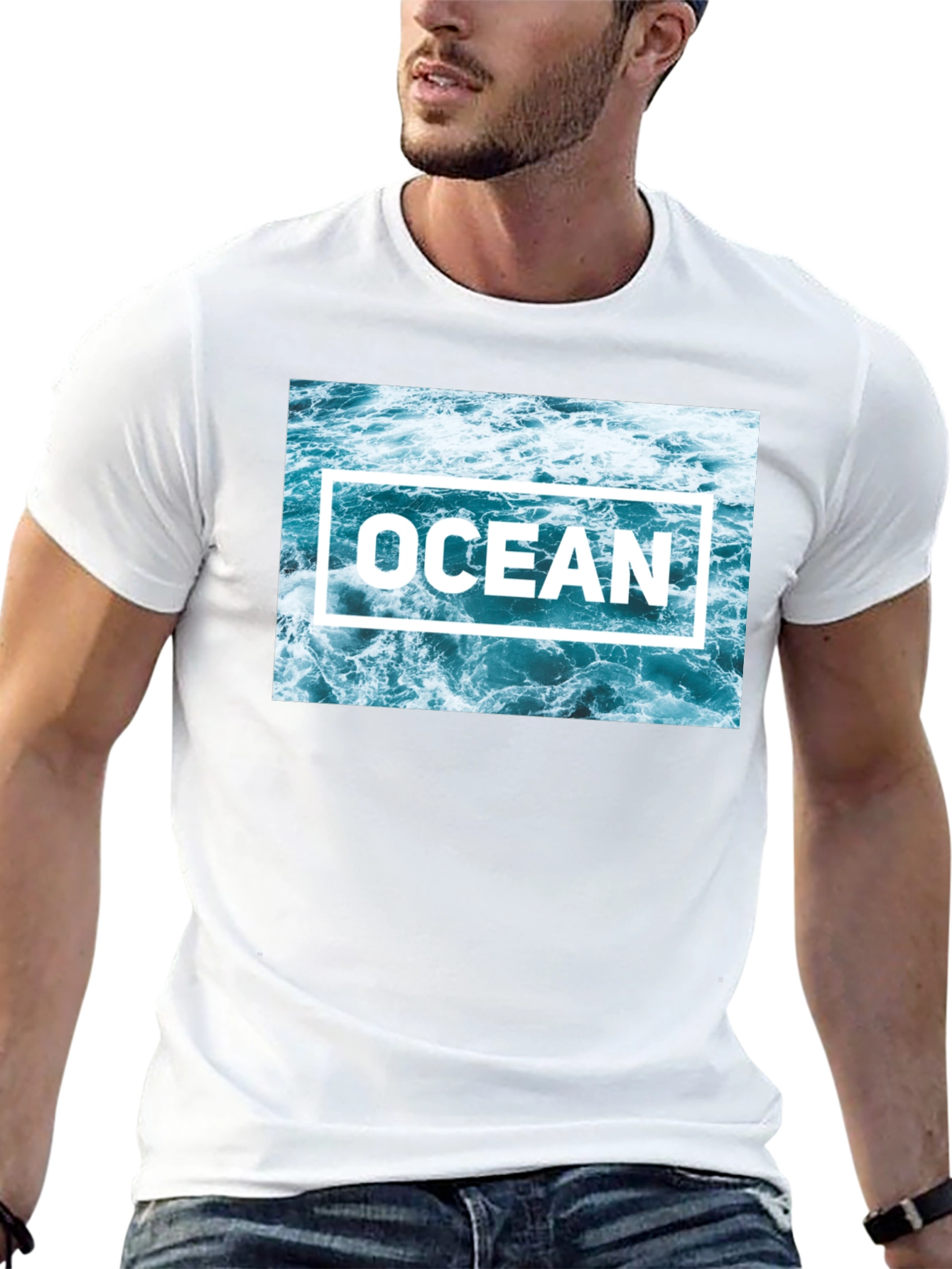 Ocean Waves Graphic Tee - Black