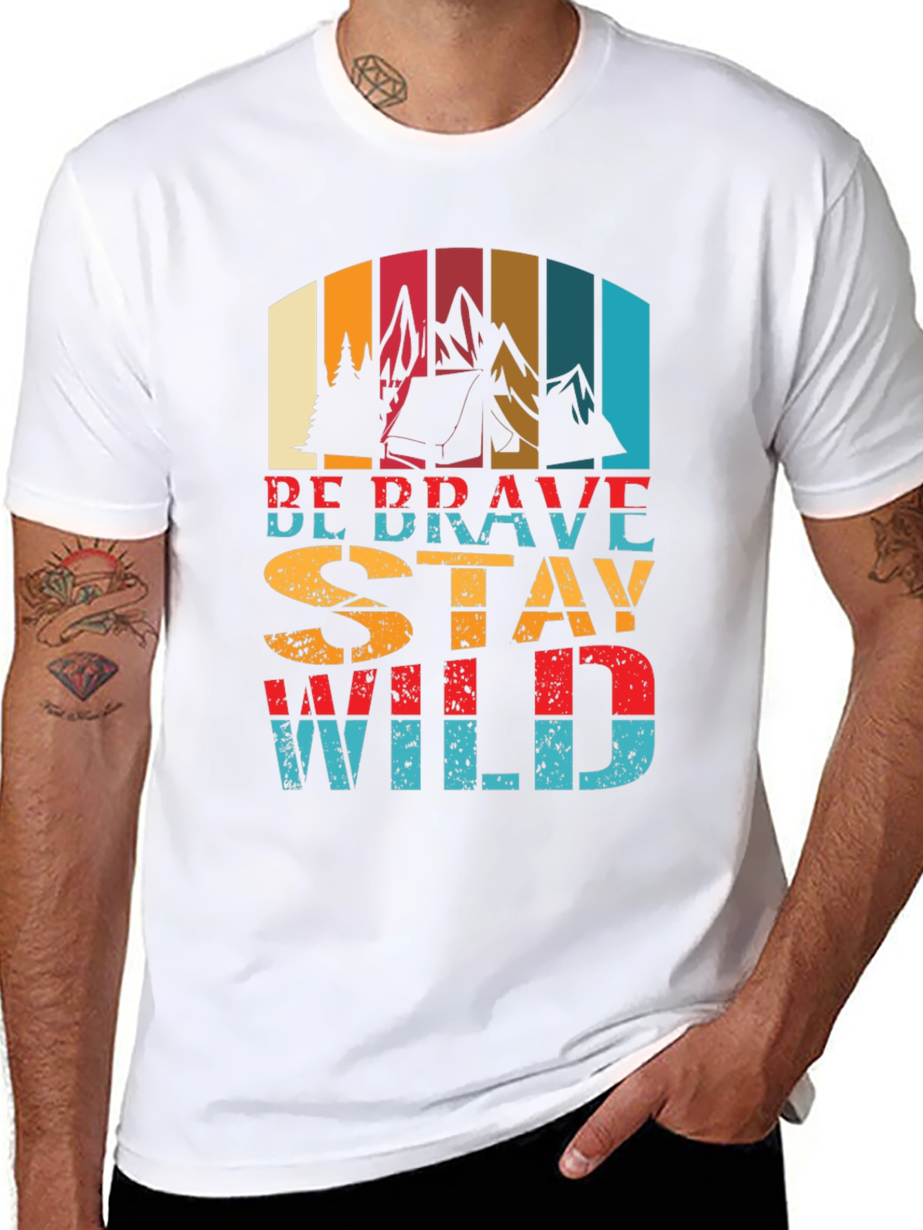 Be Brave Stay Wild Graphic T-Shirt