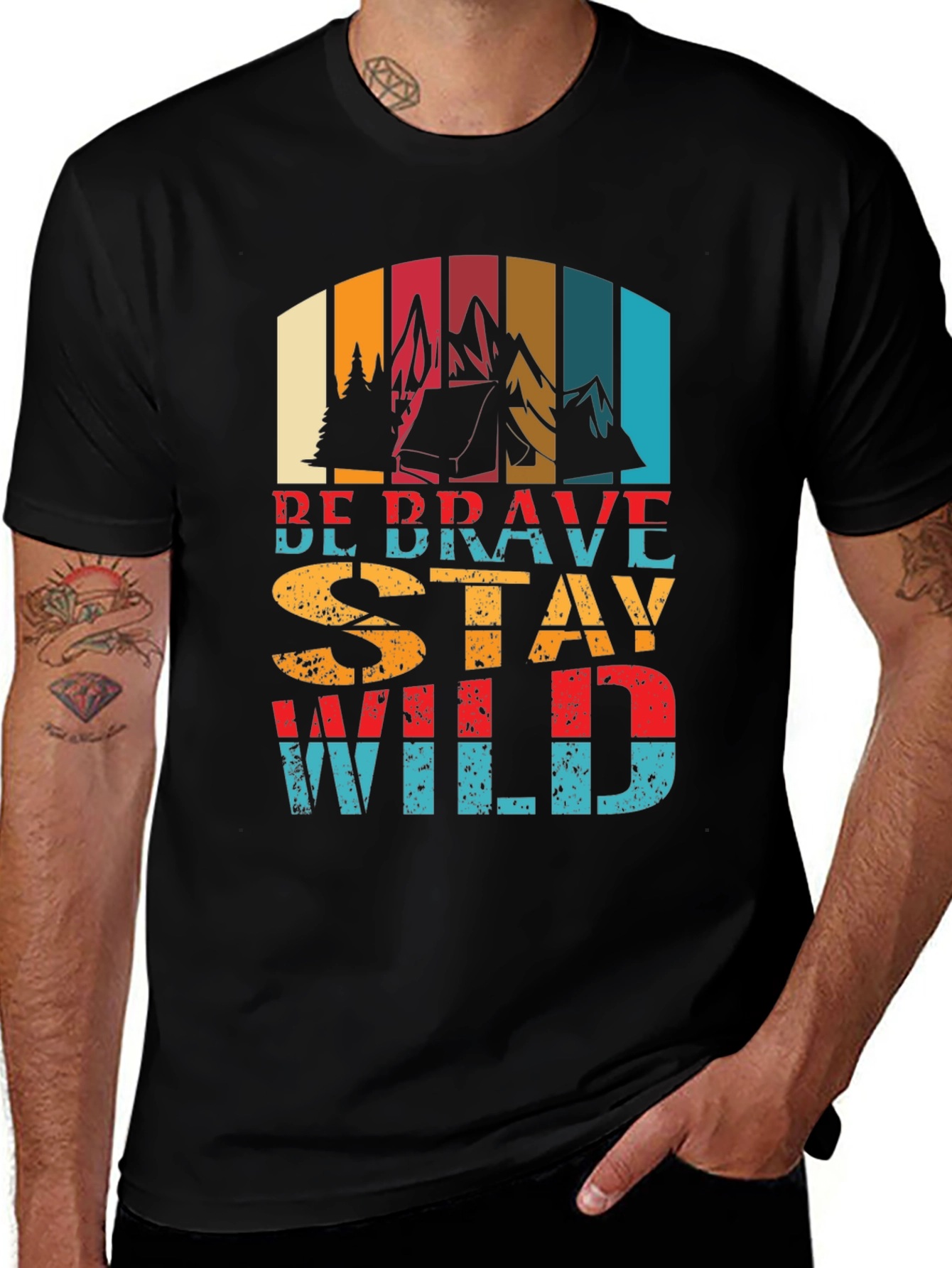 Be Brave Stay Wild Graphic T-Shirt