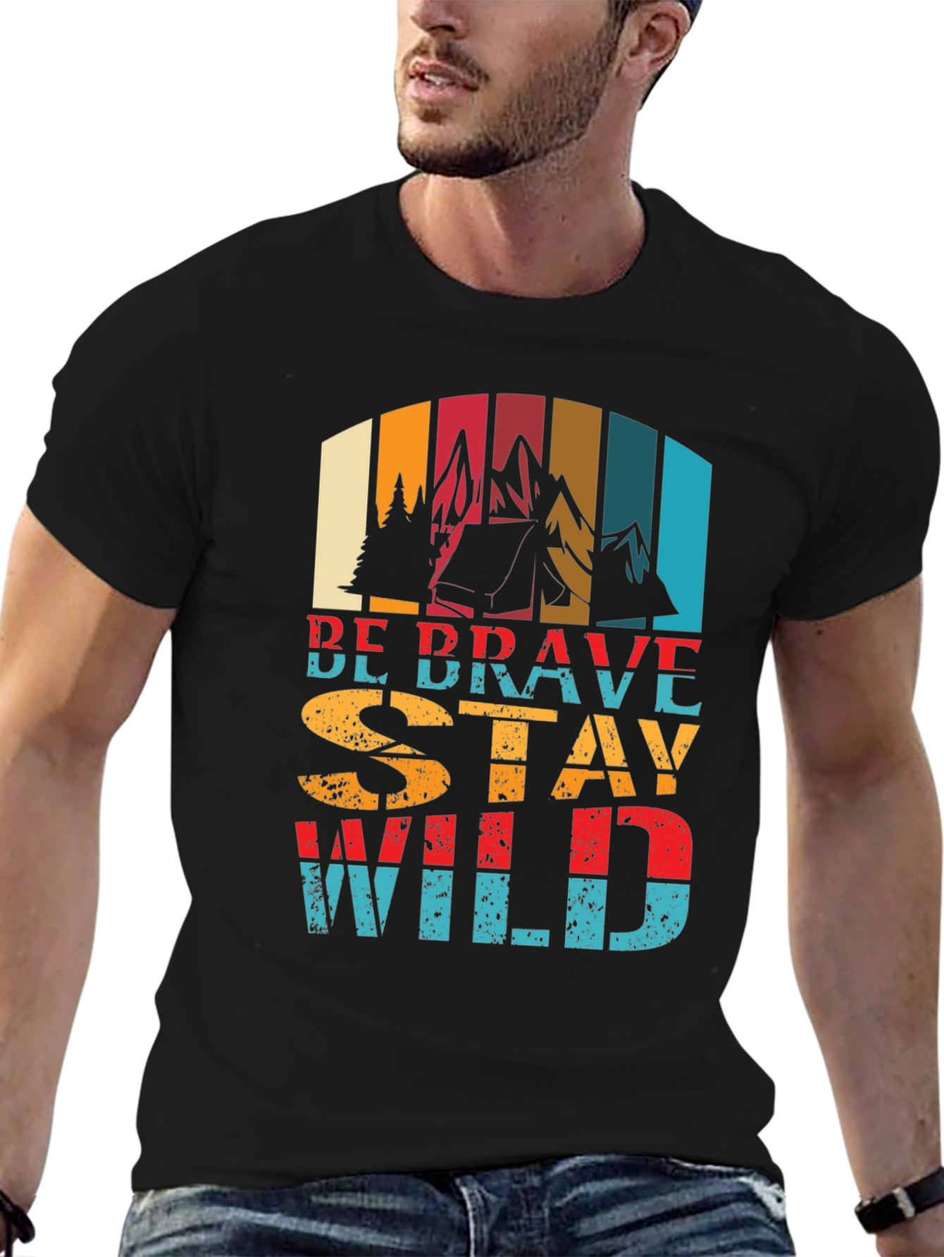 Be Brave Stay Wild Graphic T-Shirt