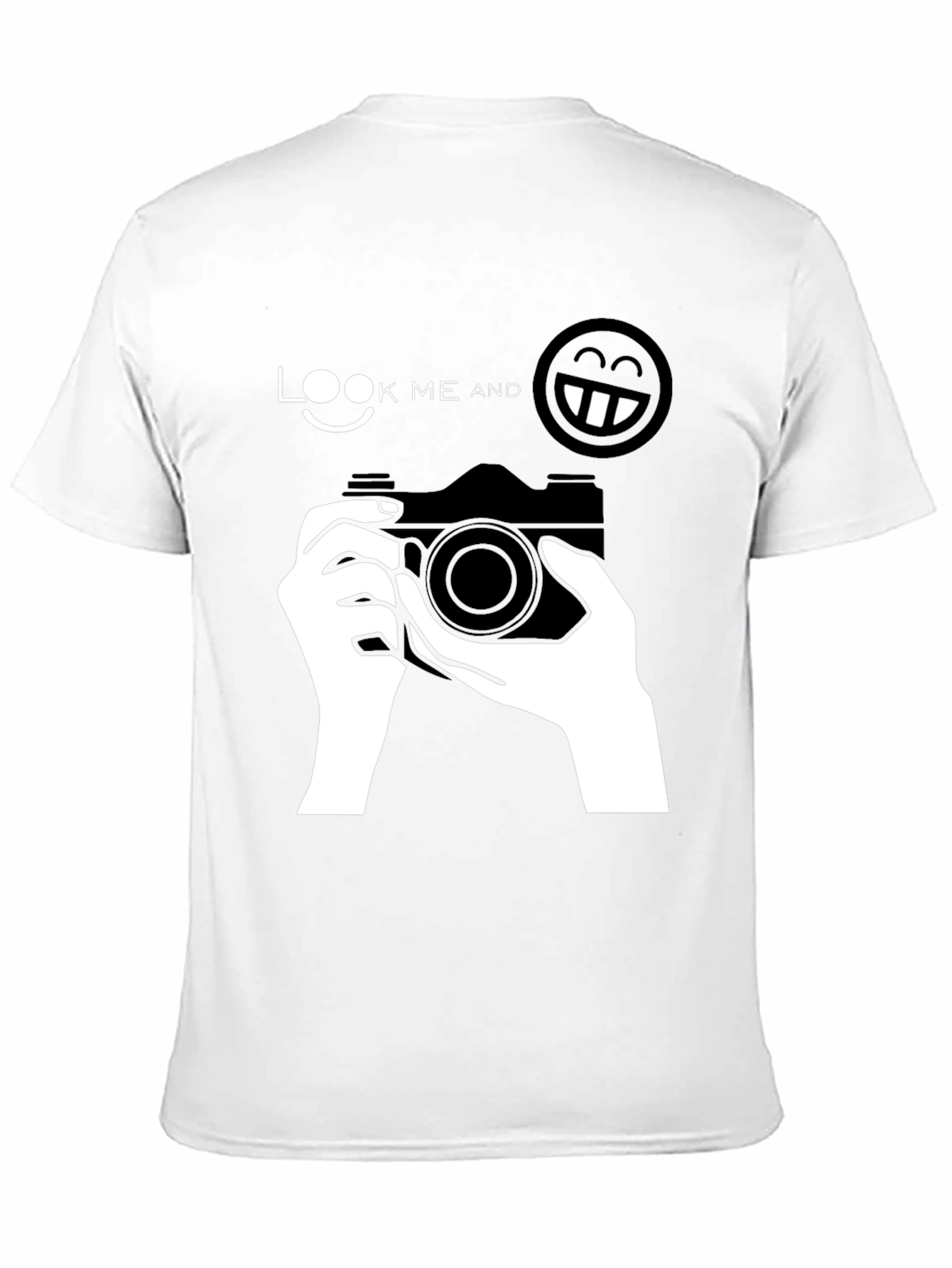 Look Me And Smile Black T-Shirt