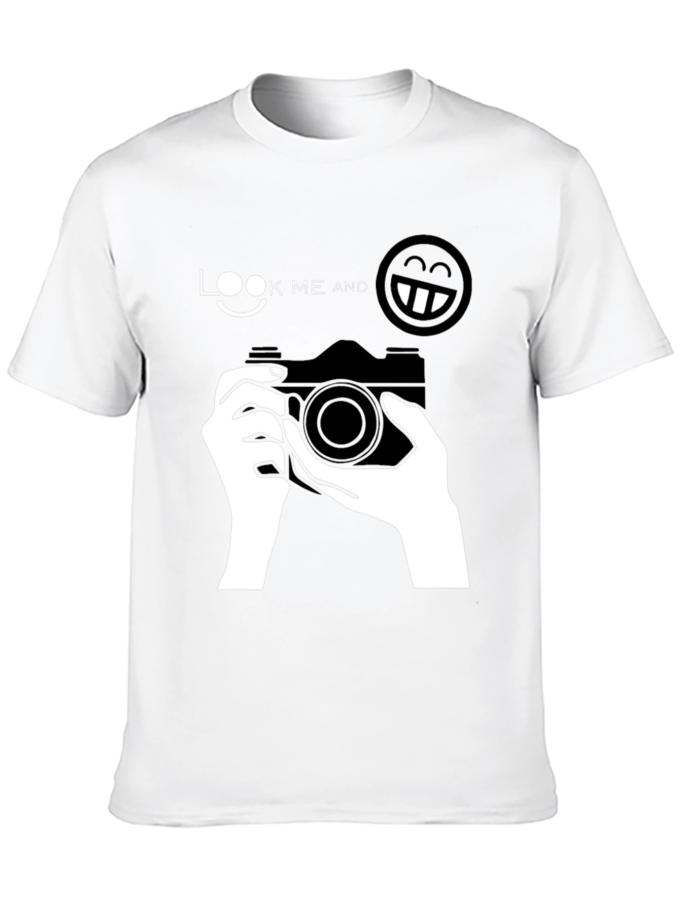 Look Me And Smile Black T-Shirt