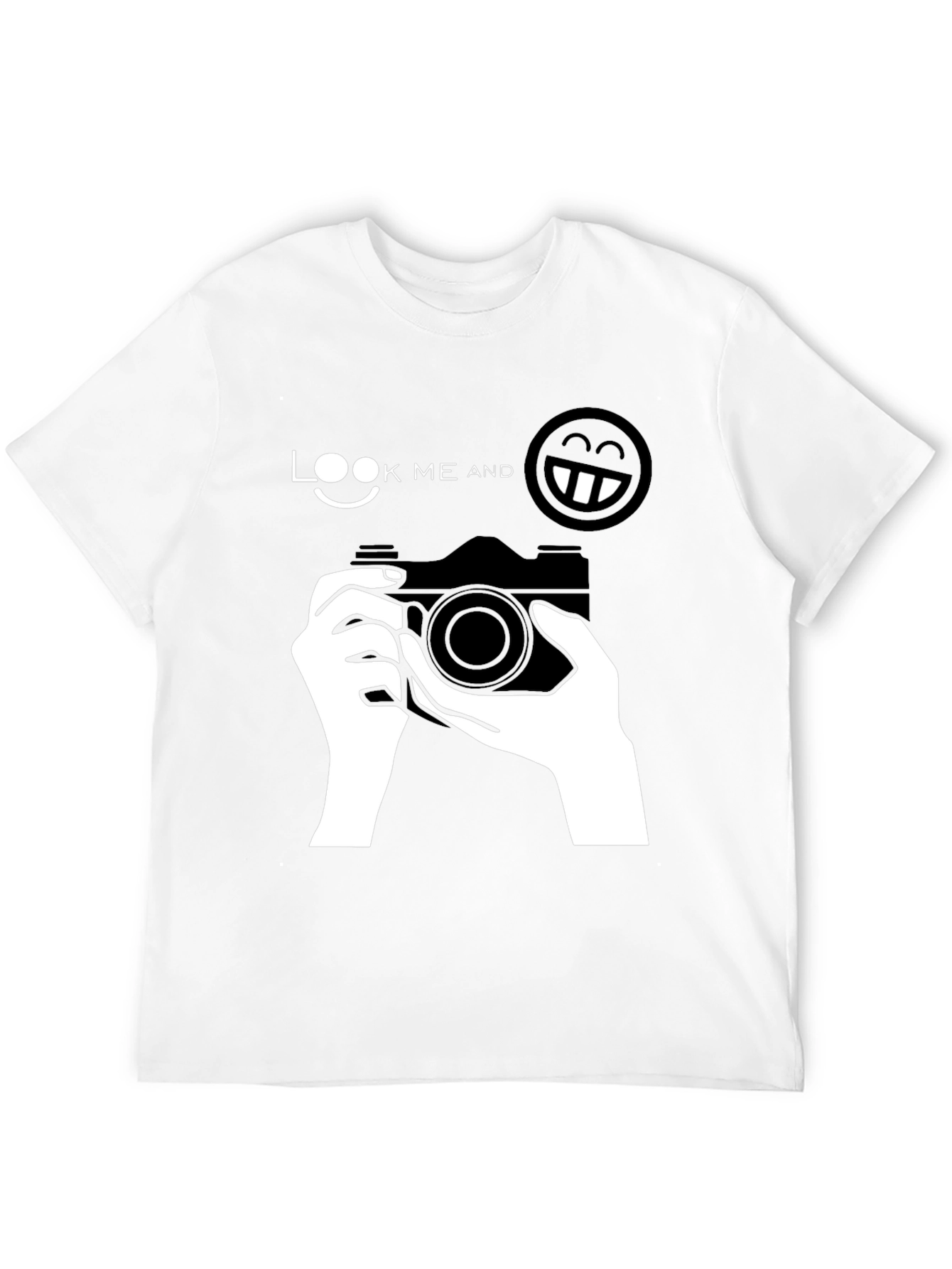 Look Me And Smile Black T-Shirt