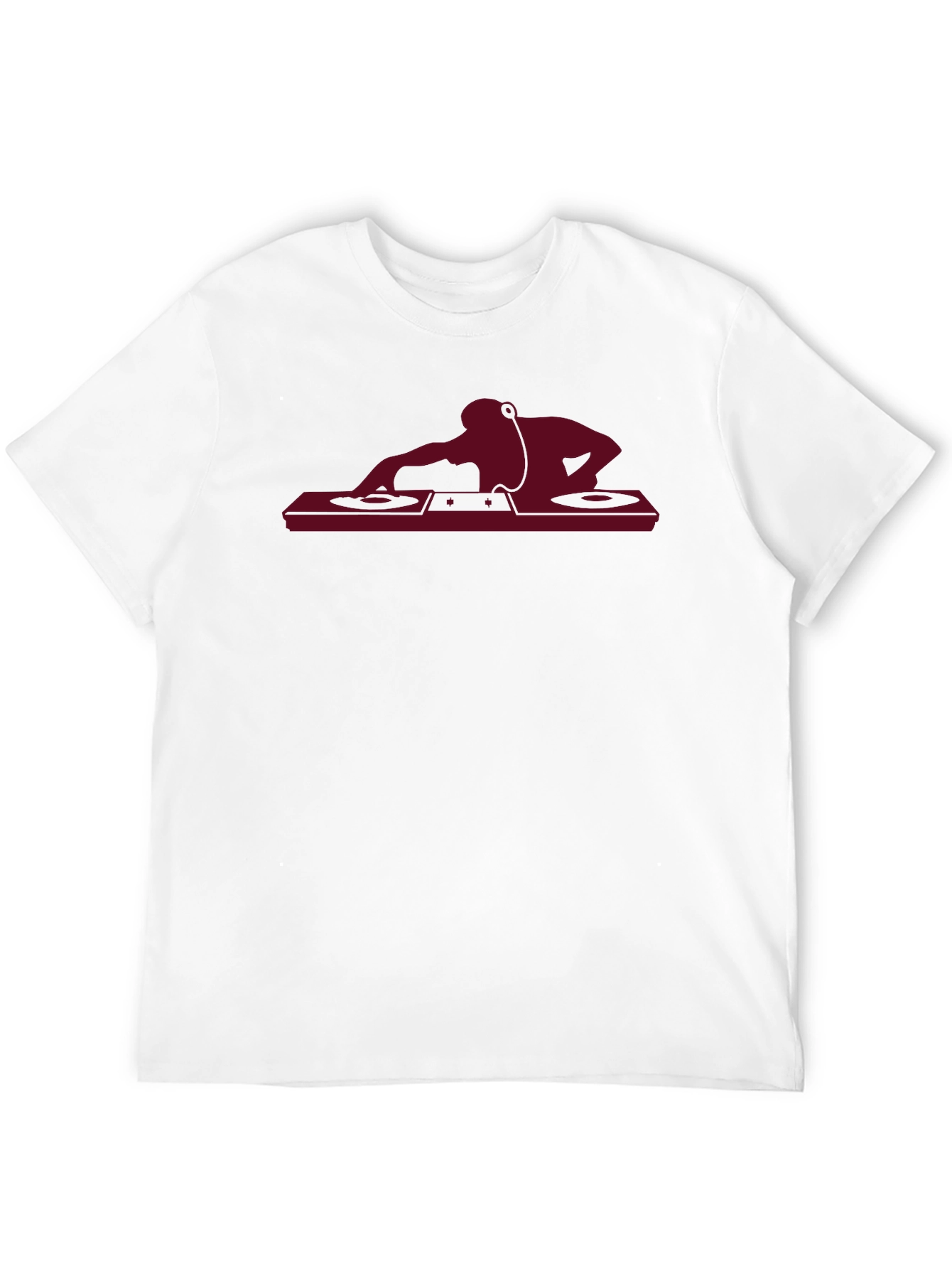DJ Silhouette Graphic Tee - Black Cotton T-Shirt