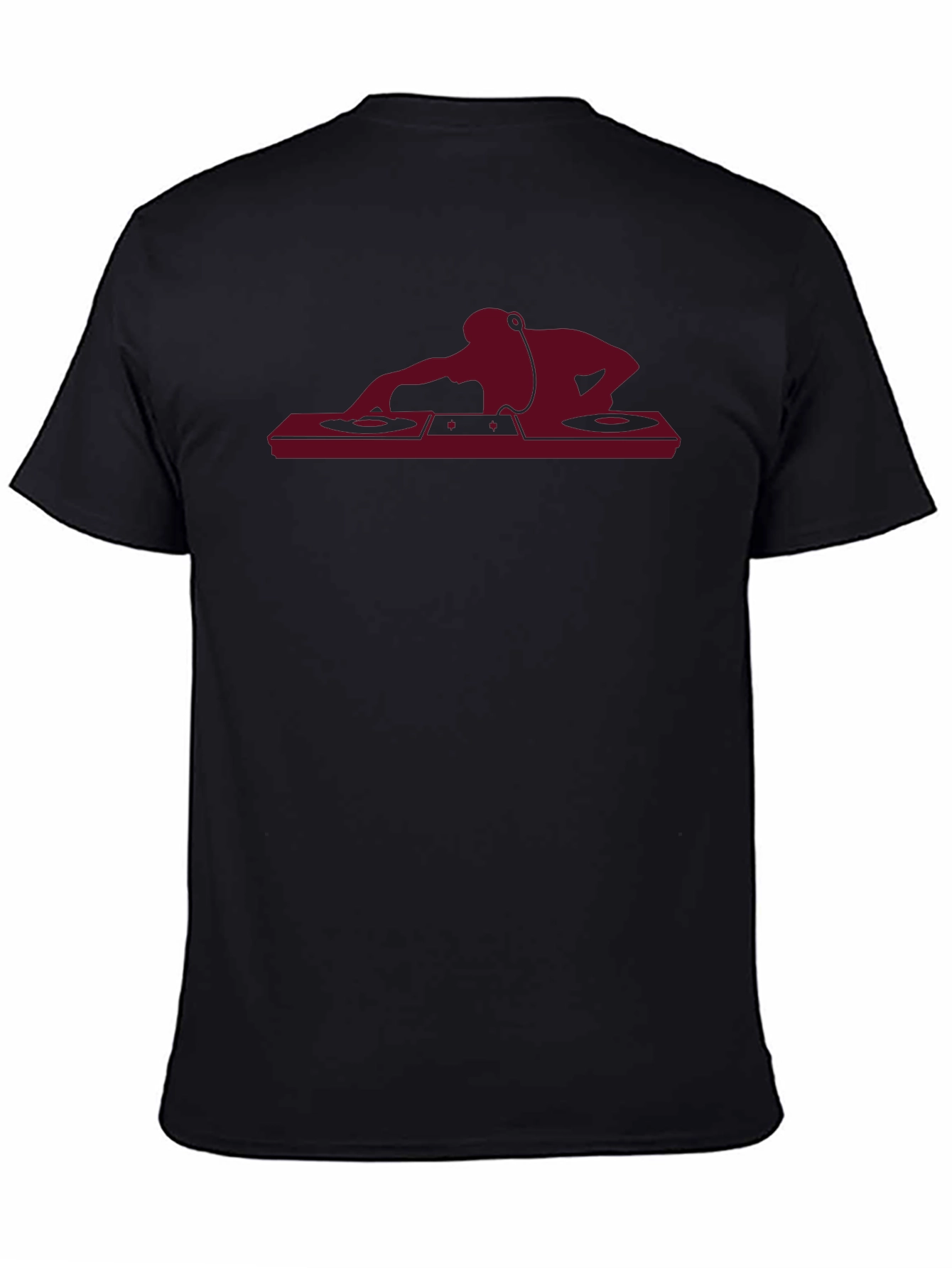 DJ Silhouette Graphic Tee - Black Cotton T-Shirt