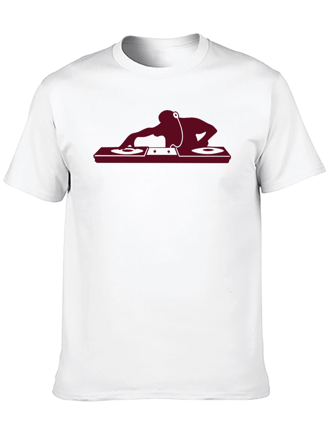 DJ Silhouette Graphic Tee - Black Cotton T-Shirt