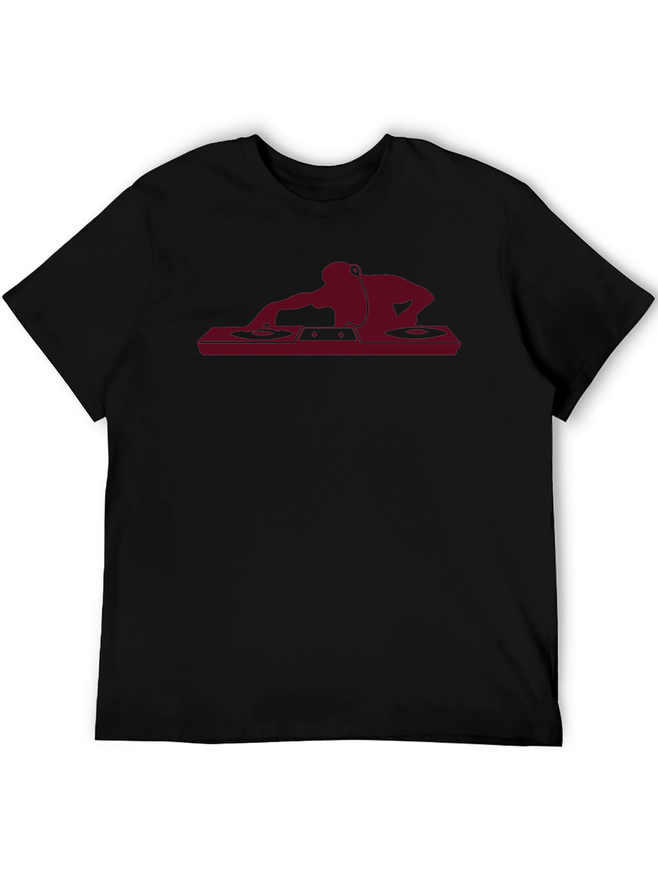 DJ Silhouette Graphic Tee - Black Cotton T-Shirt