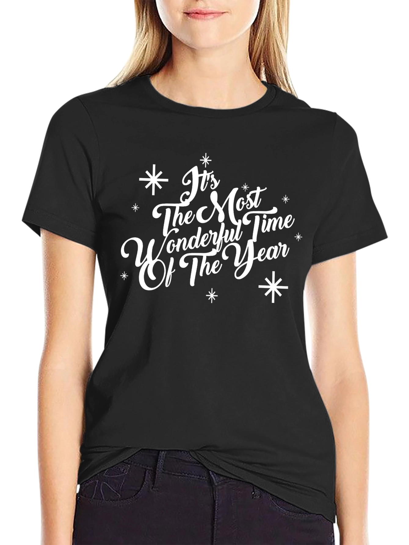 Festive Its The Most Wonderful Time Graphic Tee