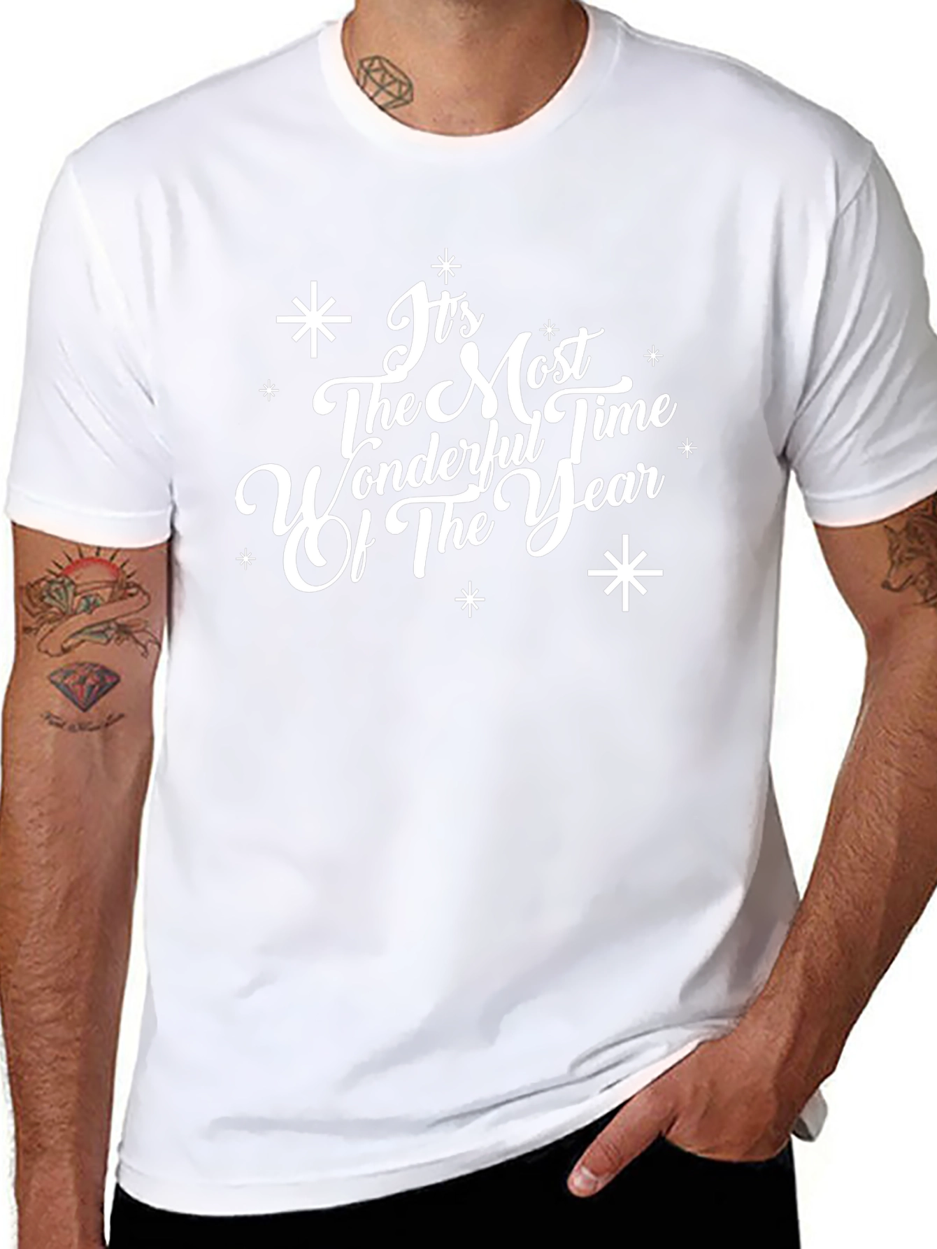 Festive Its The Most Wonderful Time Graphic Tee