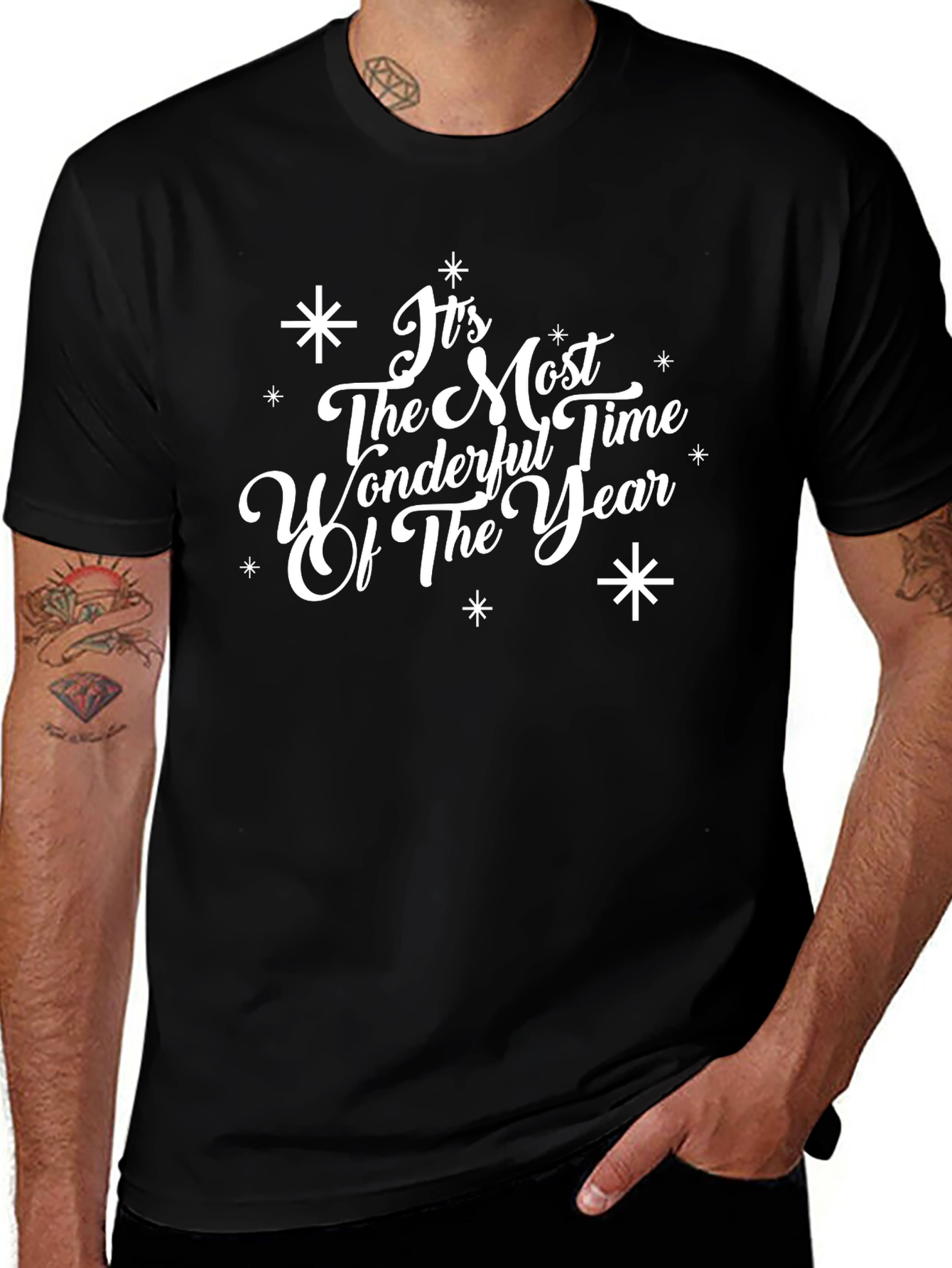 Festive Its The Most Wonderful Time Graphic Tee