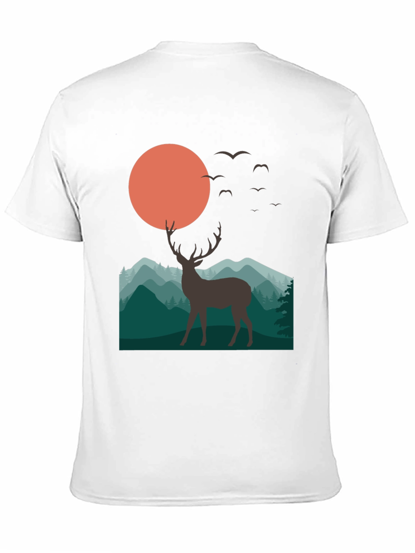 Deer Mountain Sunset Graphic T-Shirt