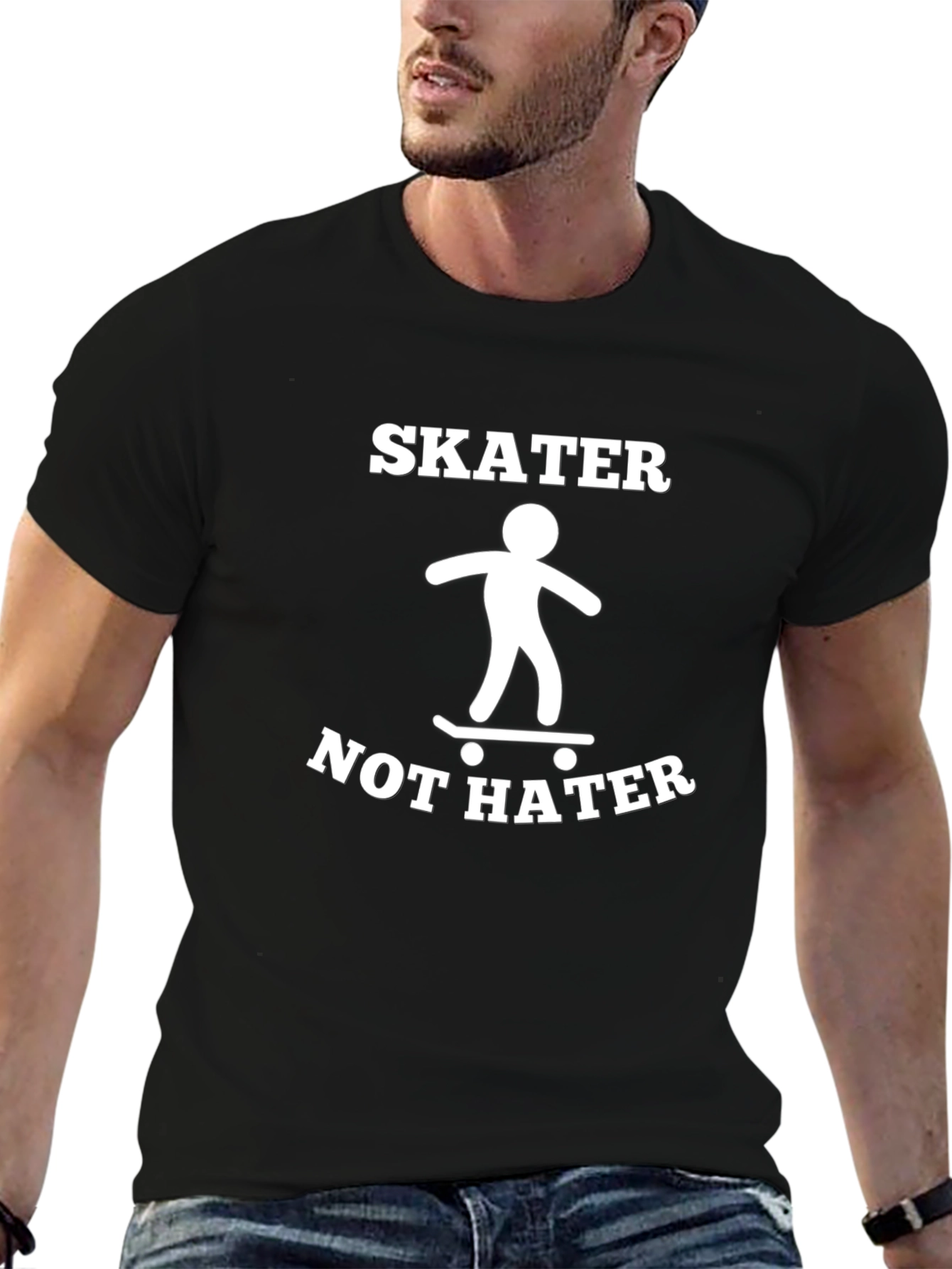 Skater Not Hater Graphic T-Shirt