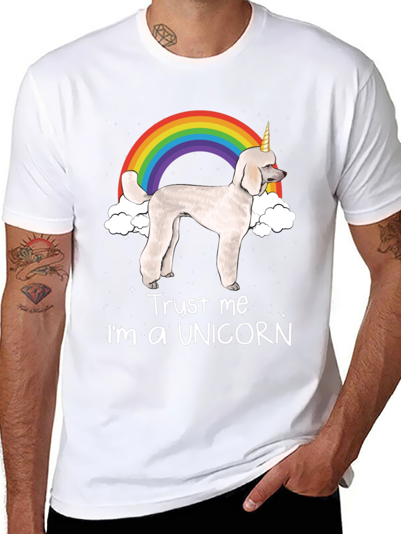 Unicorn Poodle Graphic T-Shirt