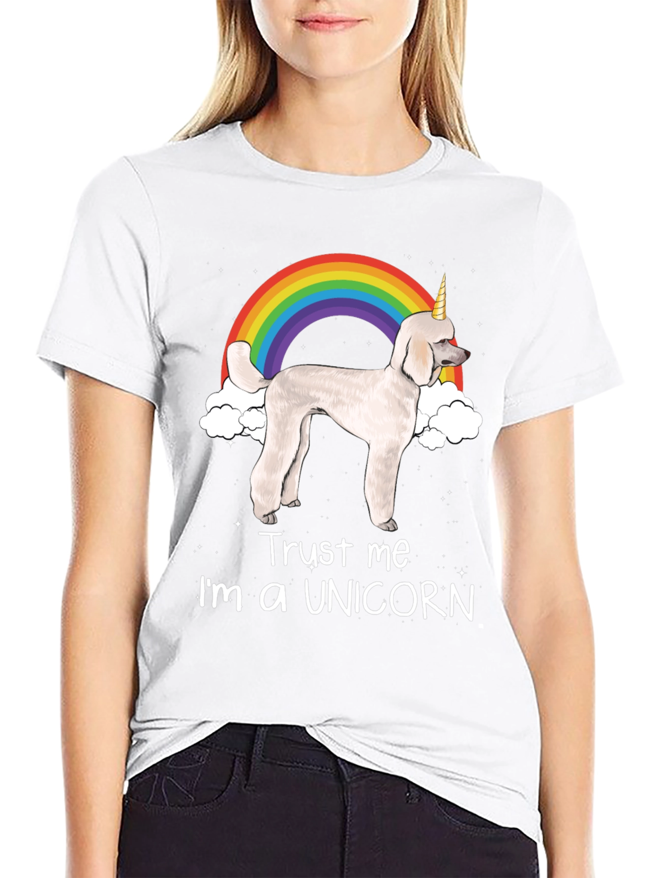 Unicorn Poodle Graphic T-Shirt