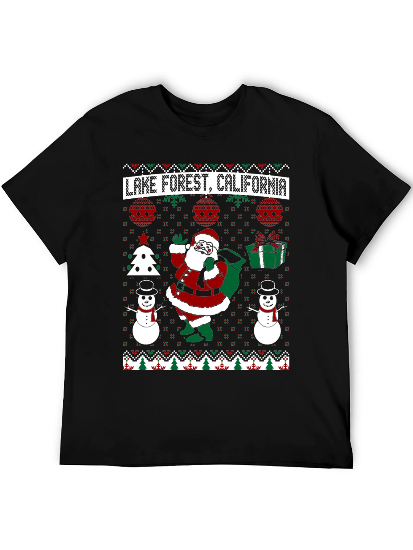 Lake Forest California Ugly Christmas Sweater T-Shirt