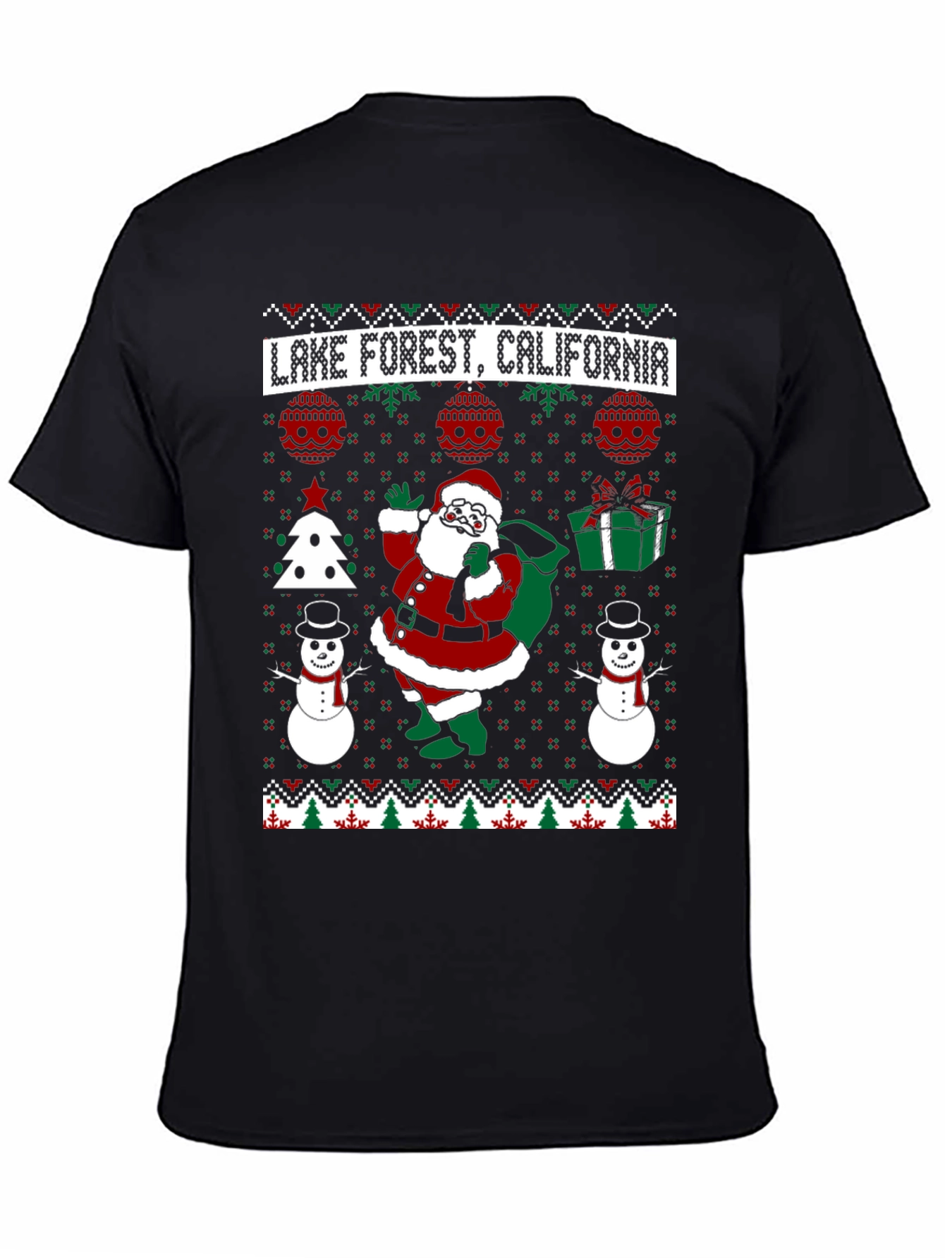Lake Forest California Ugly Christmas Sweater T-Shirt
