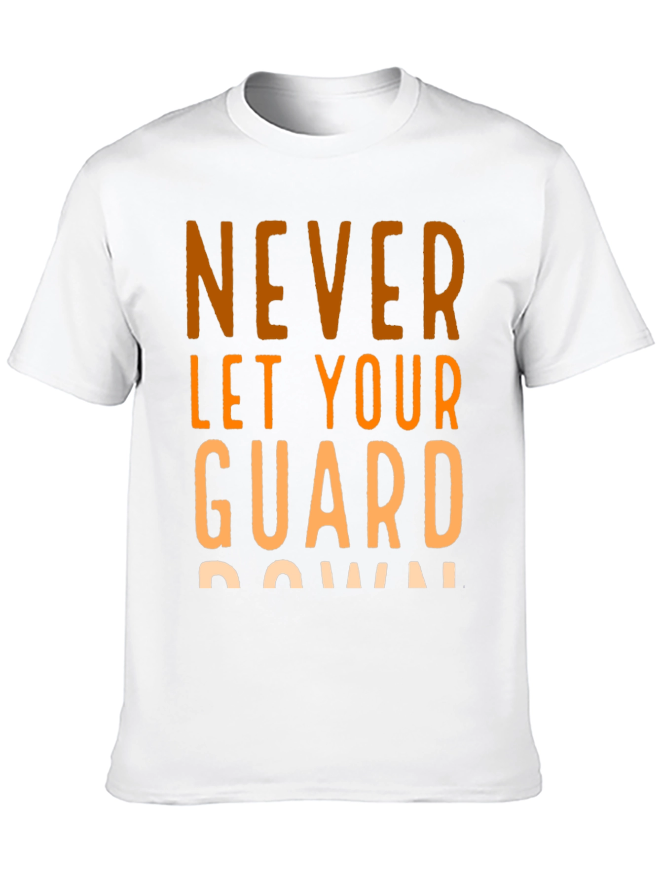 Never Let Your Guard Down Black Graphic Tee